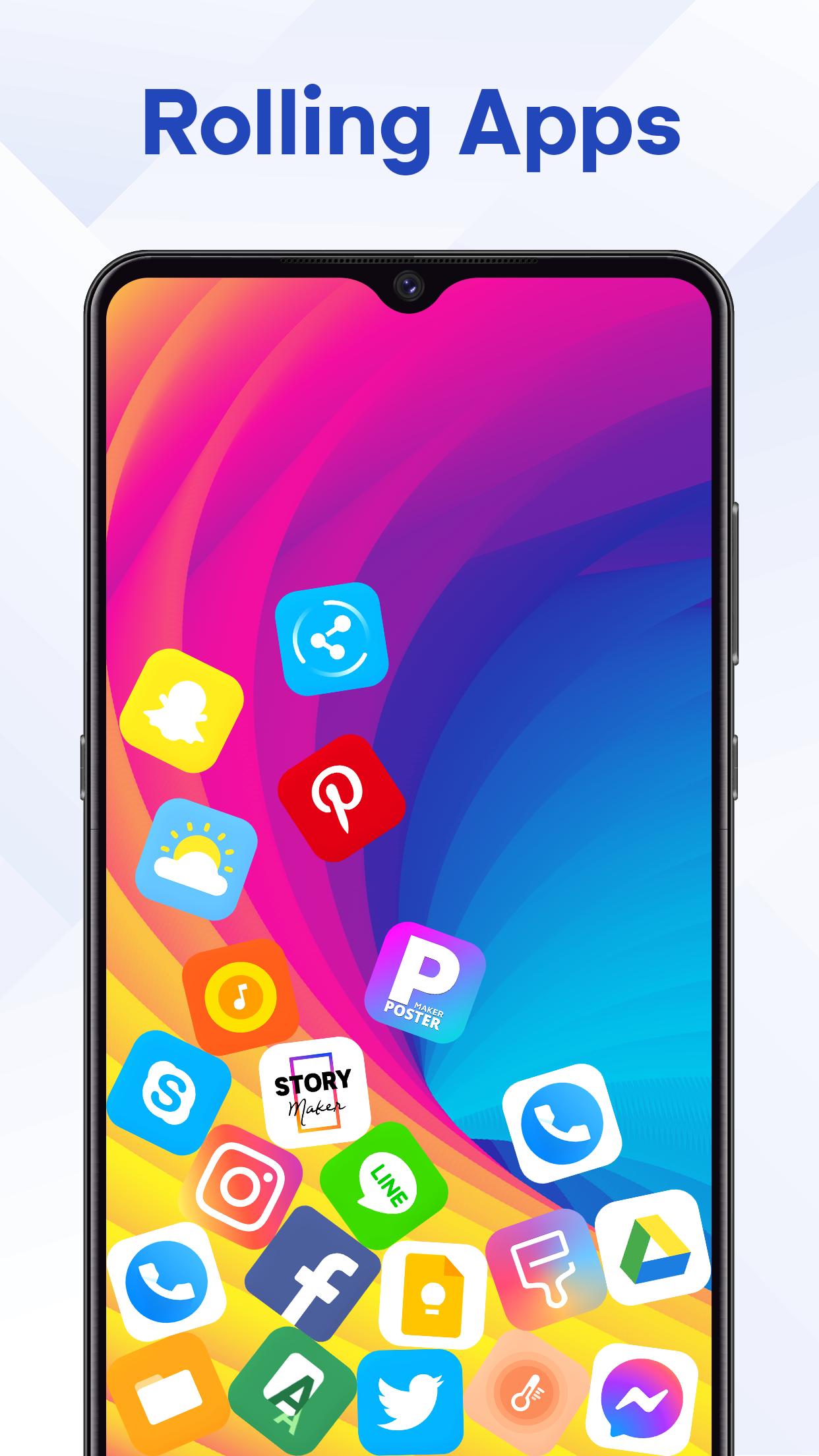 اسکرین شات 2 برنامه Rolling Icon: 3D Wallpaper