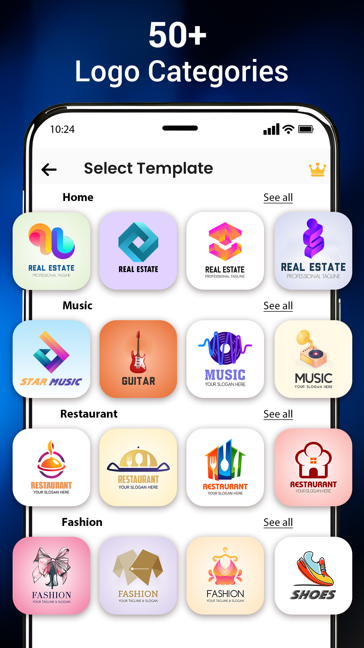 اسکرین شات 3 برنامه 3D Logo Maker: AI Logo Creator