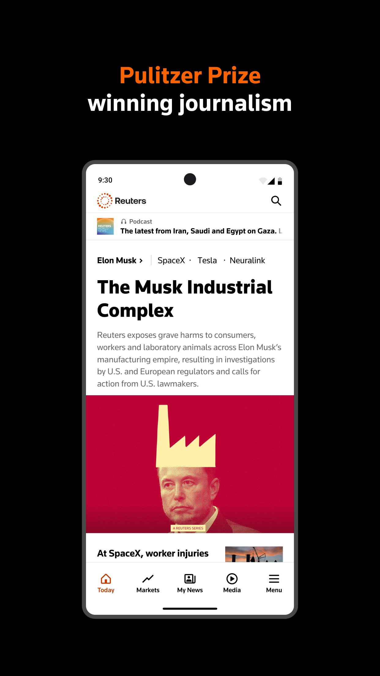 اسکرین شات 2 برنامه Reuters - Breaking World News