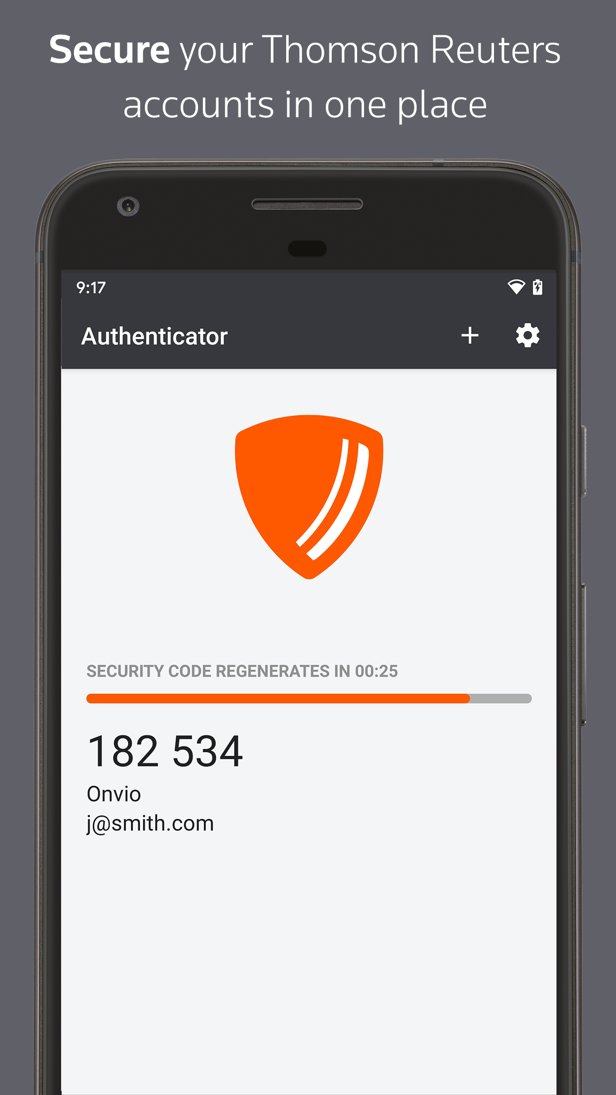 اسکرین شات 1 برنامه Thomson Reuters Authenticator