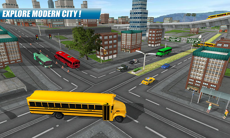 اسکرین شات 3 بازی School Bus Driving Game