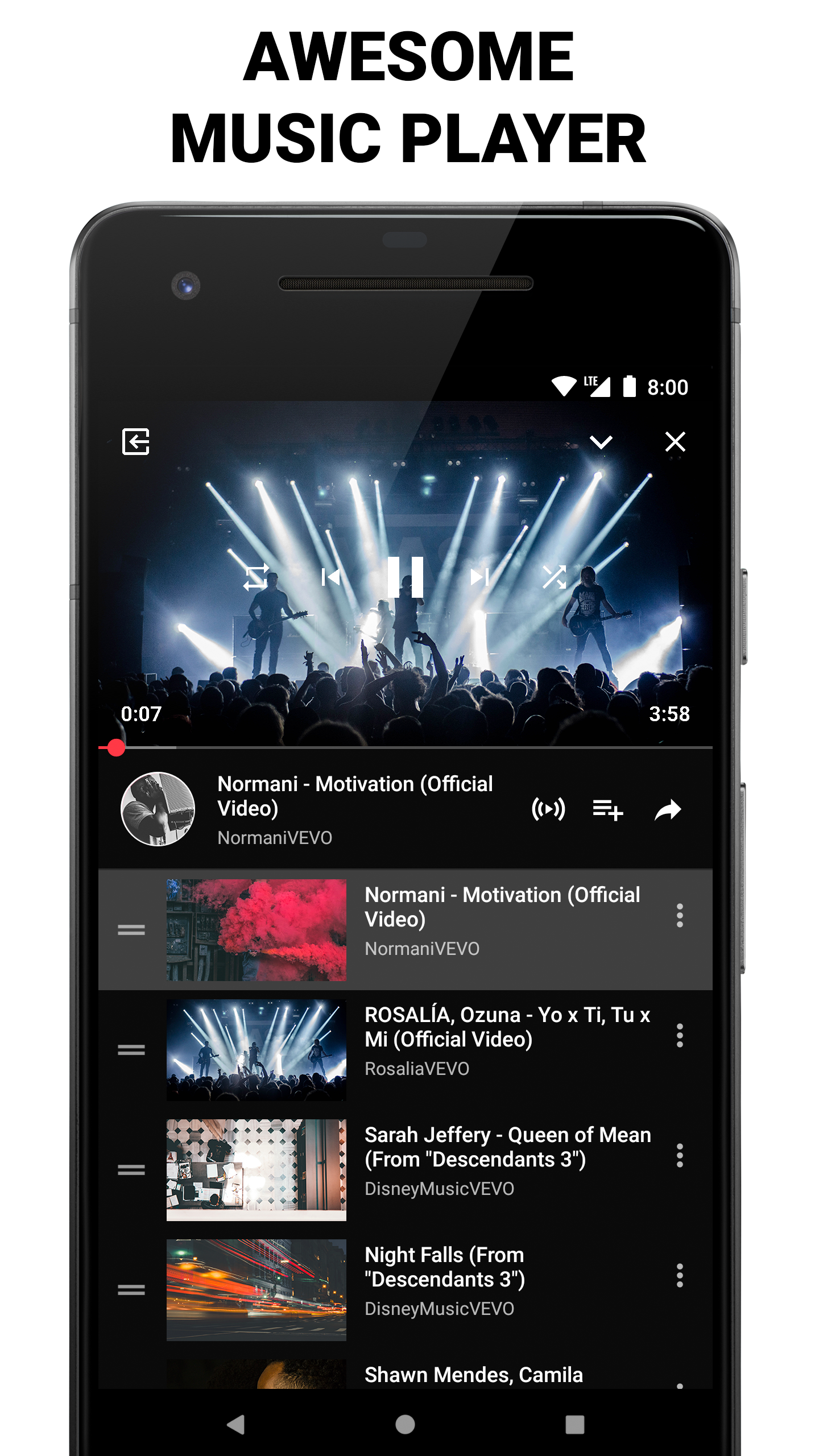 اسکرین شات 3 برنامه Music & Videos - Music Player