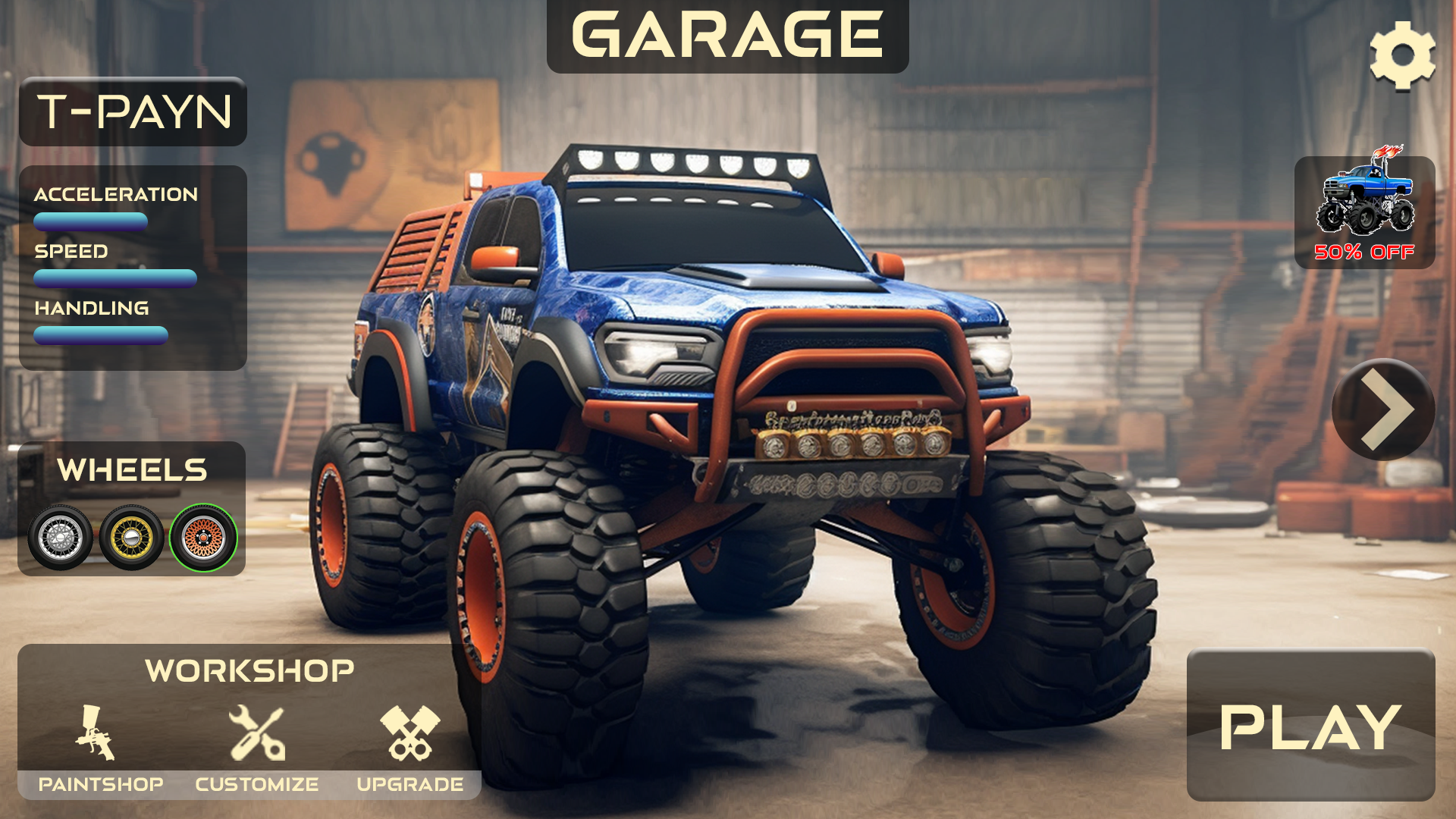 اسکرین شات 2 بازی Monster Truck Stunt -Car Crash