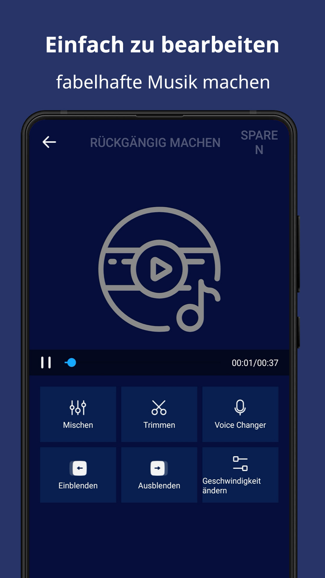 اسکرین شات 3 برنامه Musik Schneiden & Audio-Editor