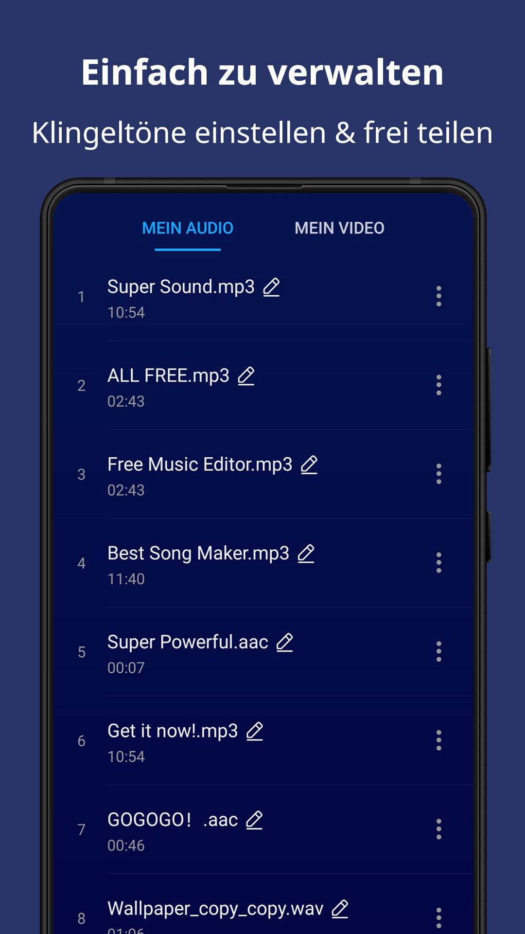 اسکرین شات 5 برنامه Musik Schneiden & Audio-Editor