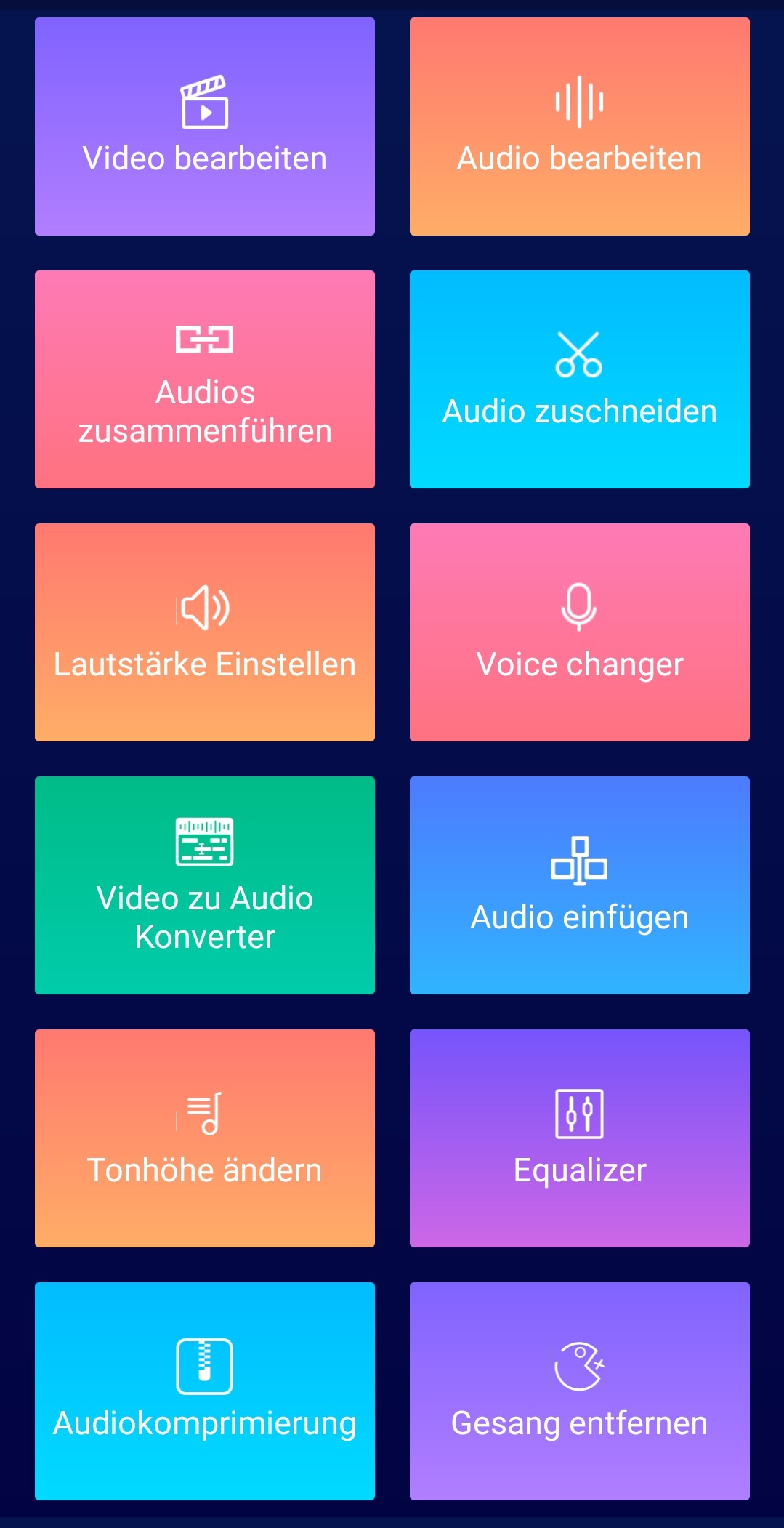 اسکرین شات 1 برنامه Musik Schneiden & Audio-Editor