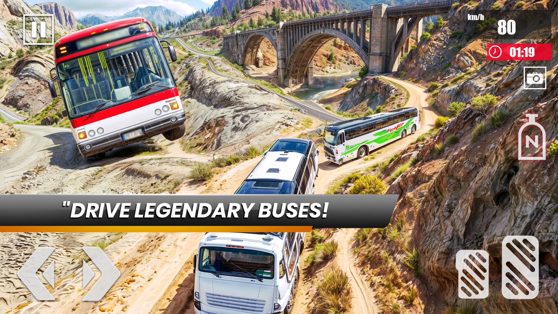 اسکرین شات 3 برنامه Mountain Bus Driving Game