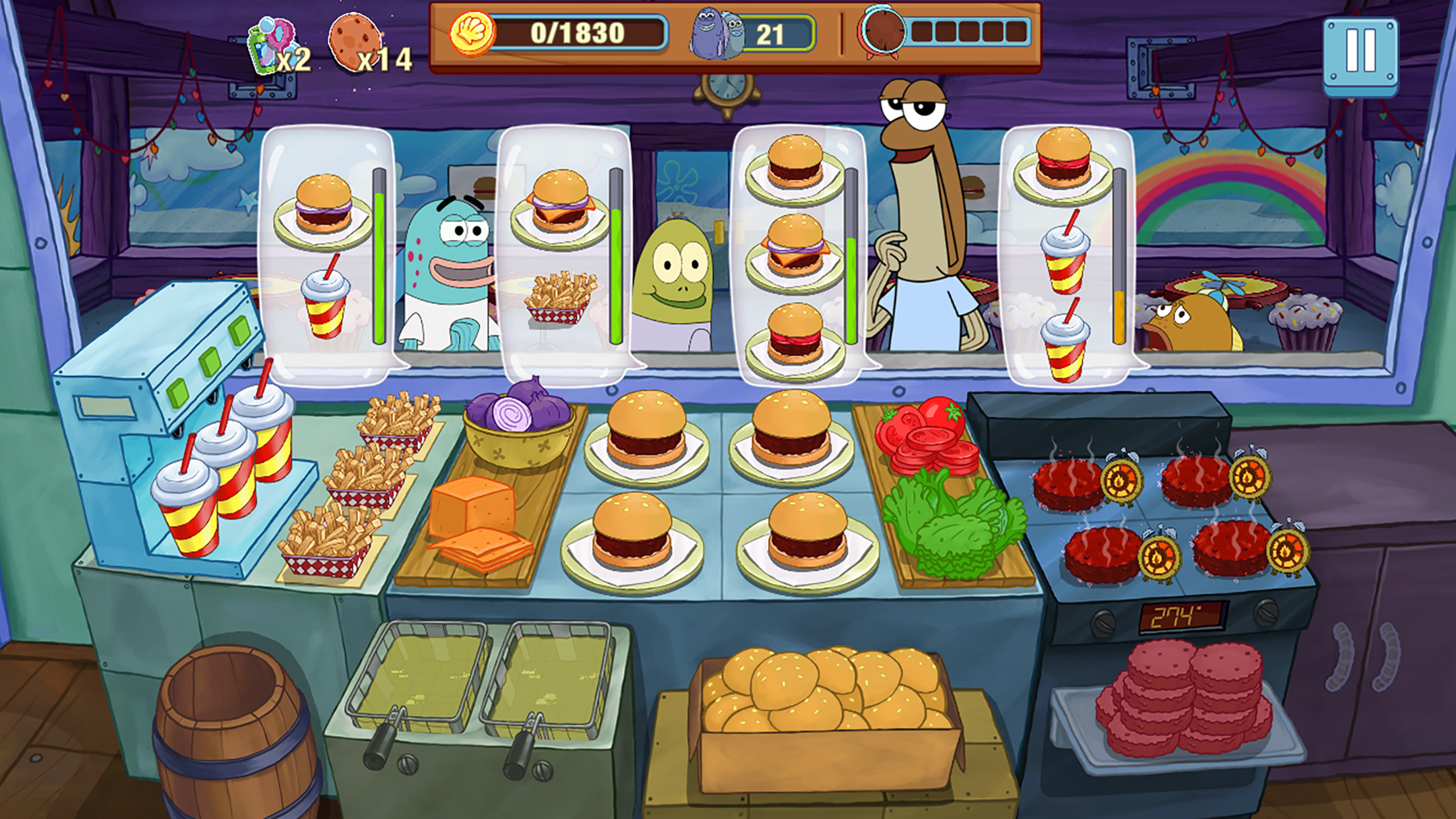 اسکرین شات 8 بازی SpongeBob: Krusty Cook-Off