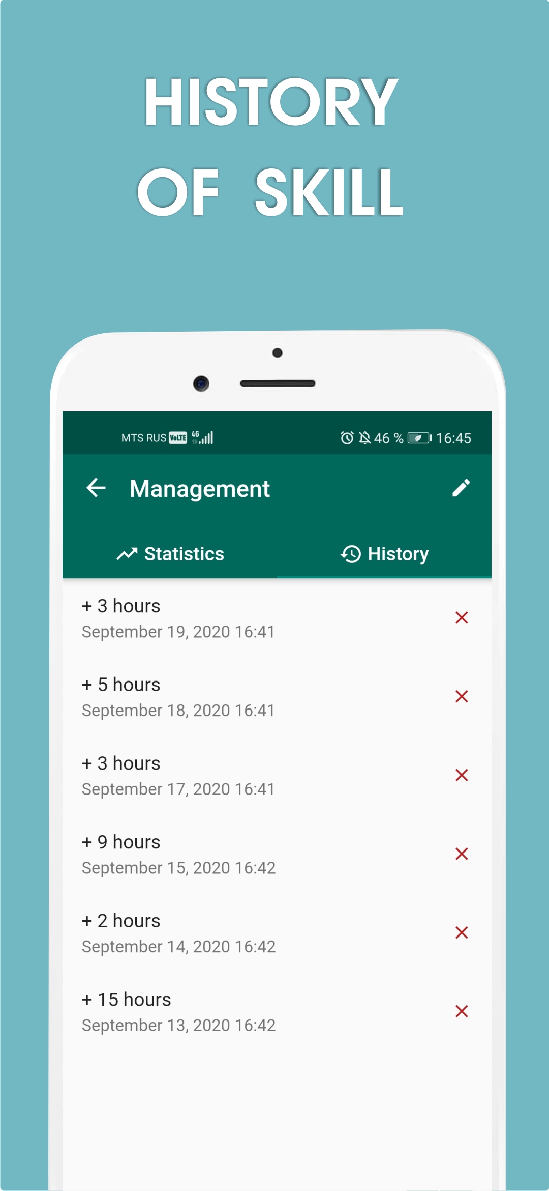 اسکرین شات 7 برنامه 10000 hours - skill tracker
