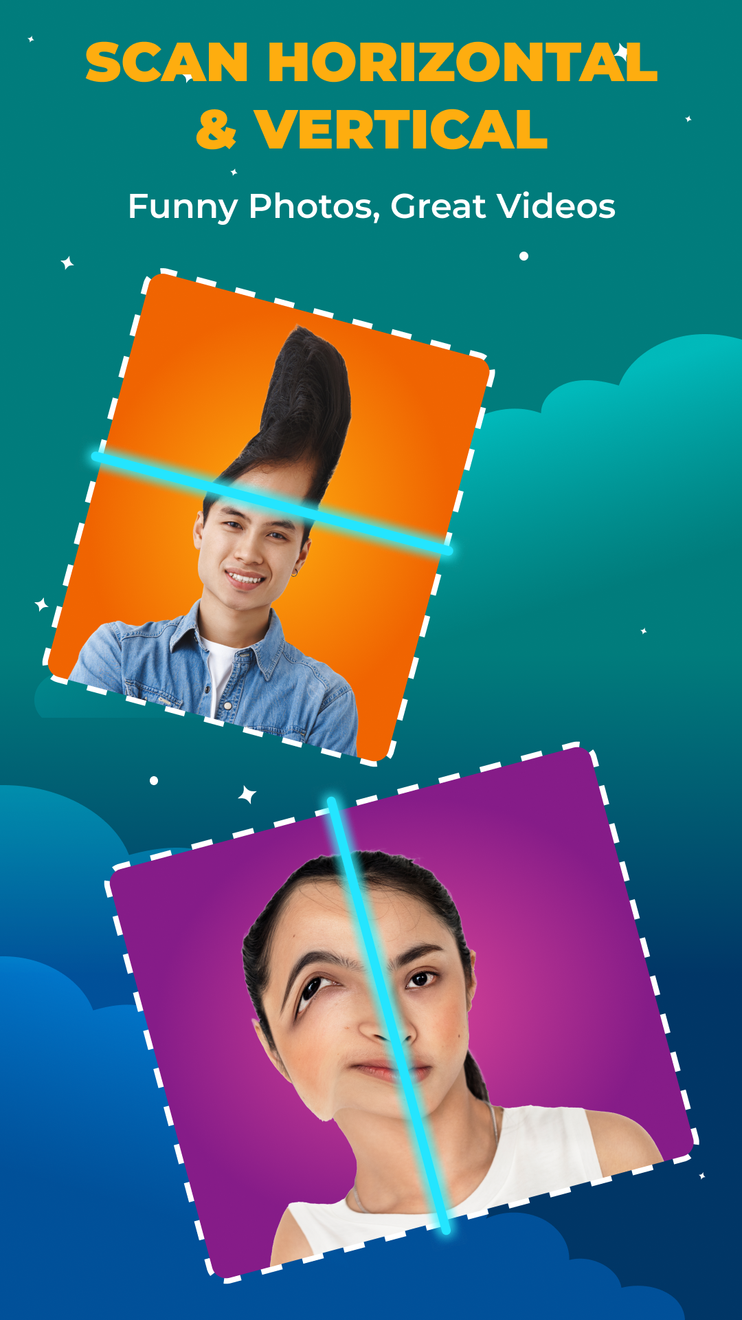 اسکرین شات 2 برنامه Time Warp Scan Cam&Face Filter