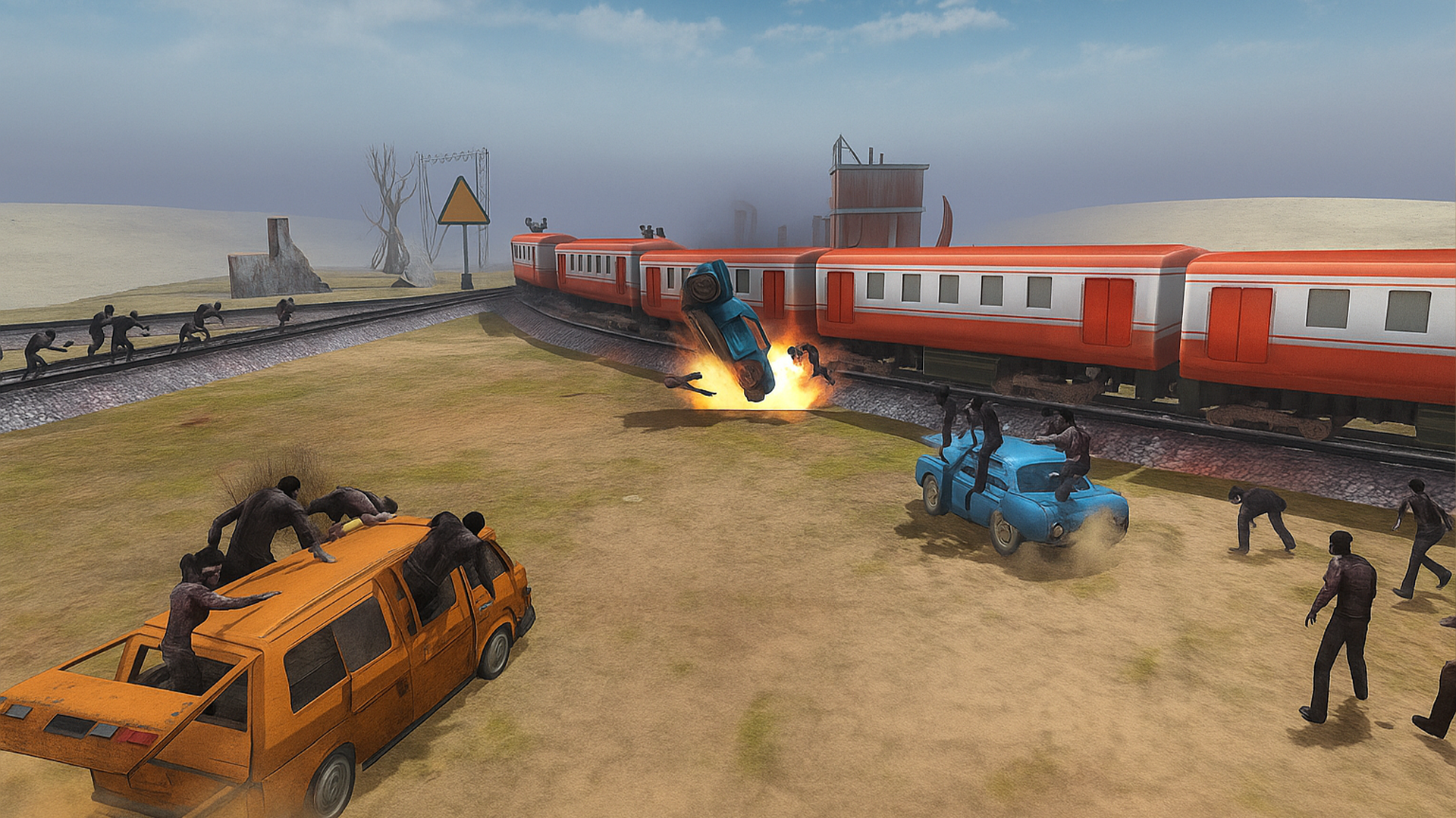 اسکرین شات 3 بازی Train shooting - Zombie War