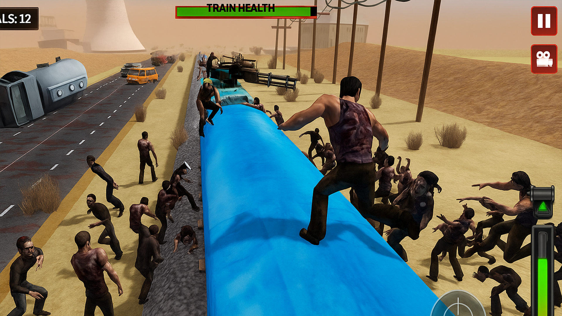 اسکرین شات 4 بازی Train shooting - Zombie War