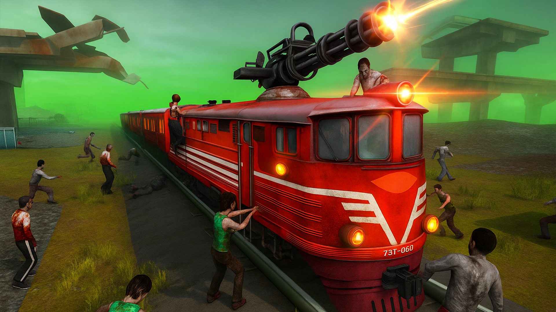 اسکرین شات 1 بازی Train shooting - Zombie War