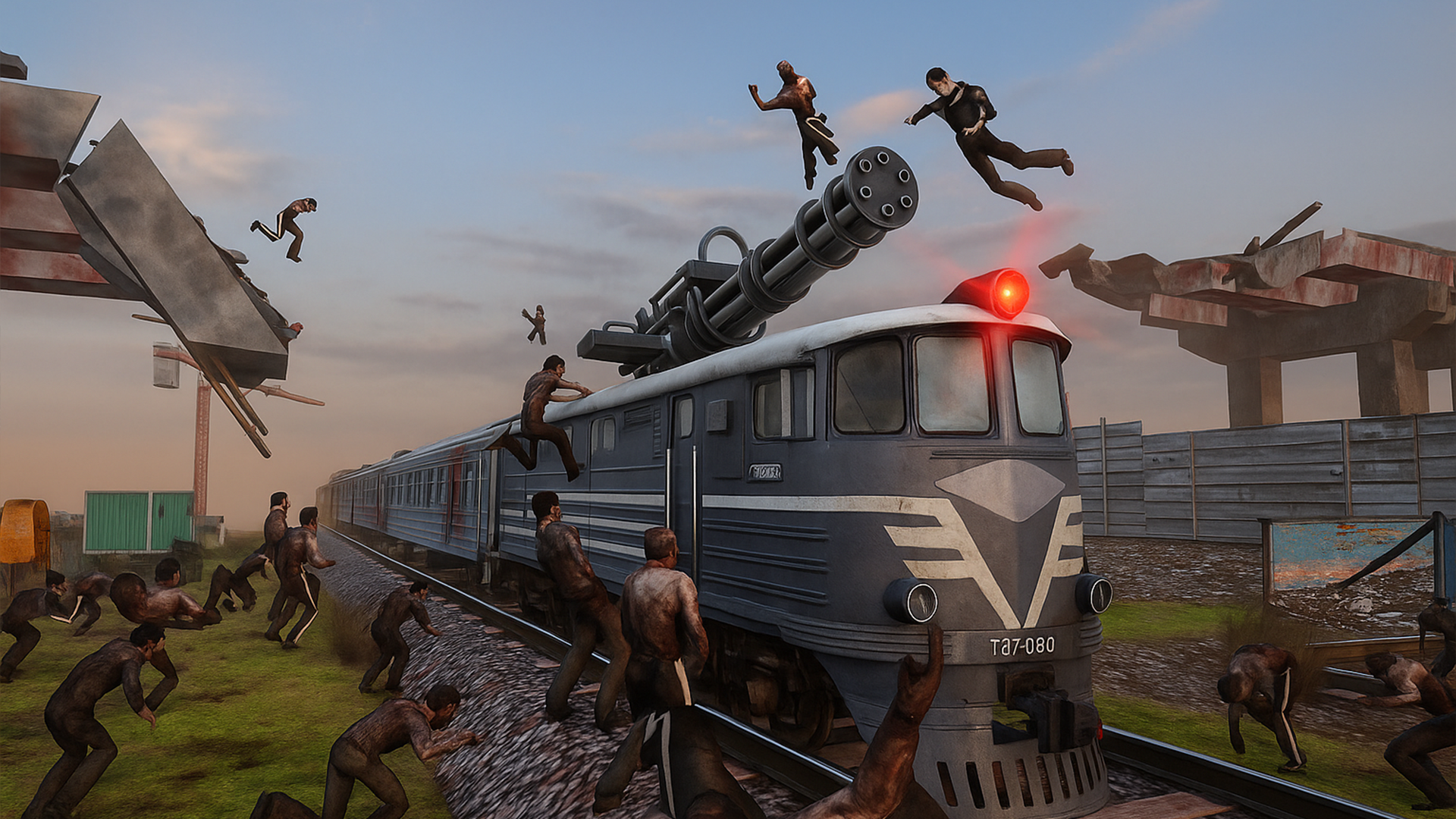 اسکرین شات 2 بازی Train shooting - Zombie War