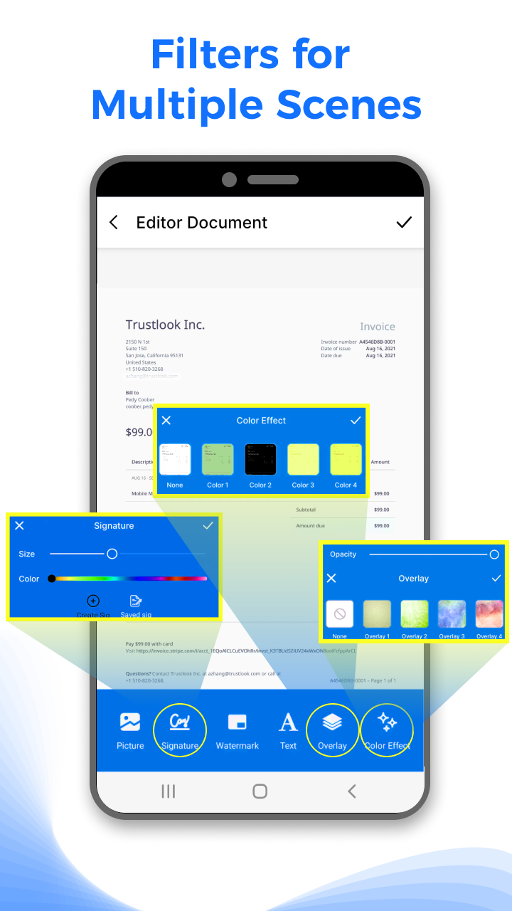 اسکرین شات 3 برنامه Simple Scanner: Doc to PDF/IMG