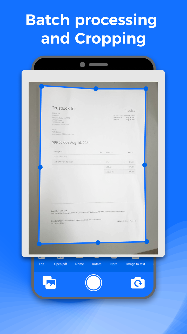 اسکرین شات 5 برنامه Simple Scanner: Doc to PDF/IMG