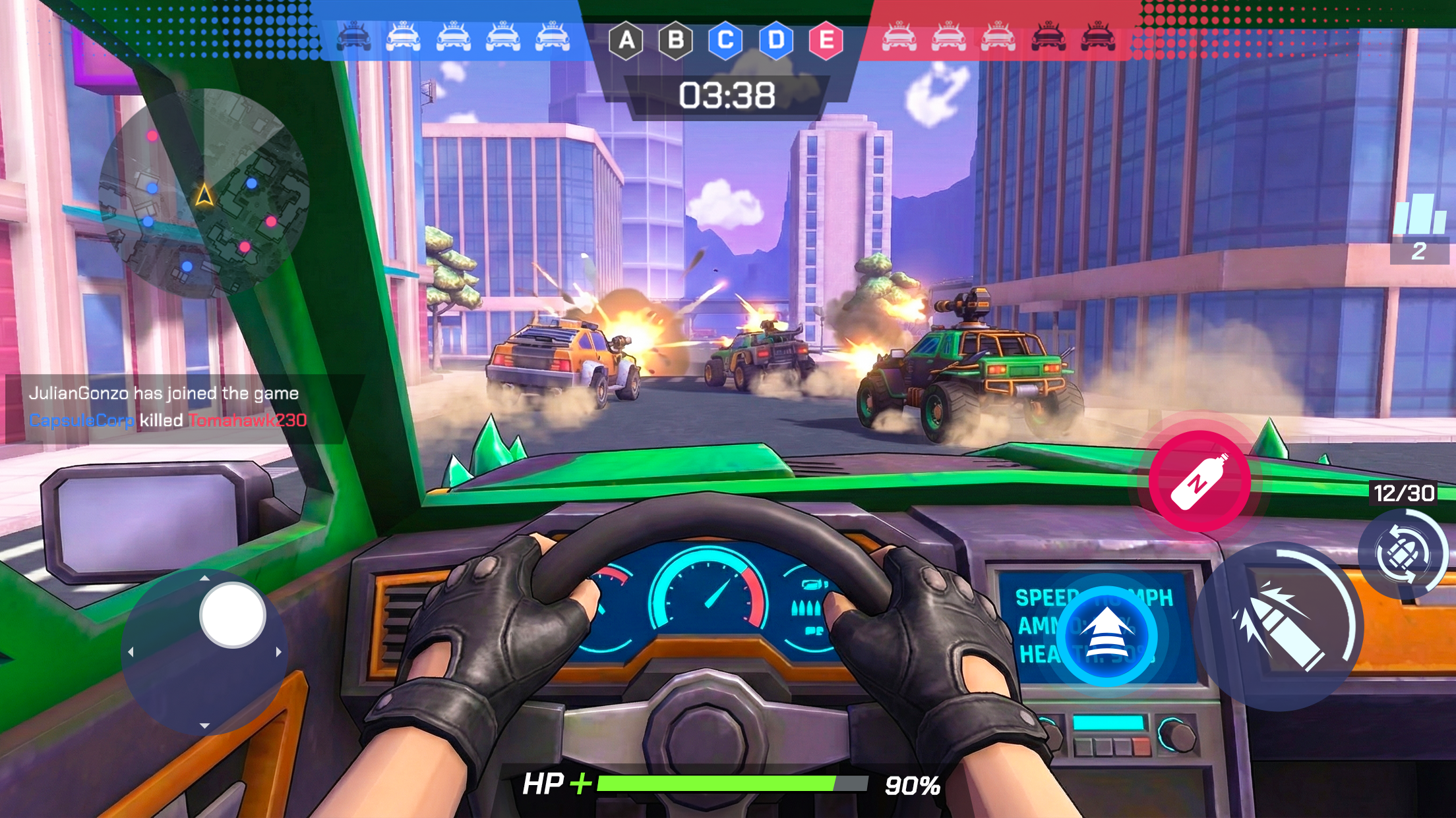 اسکرین شات 2 بازی Battle Cars: Nitro PvP Shooter