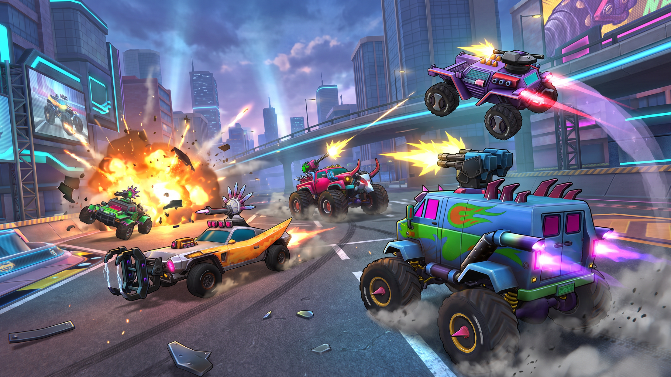 اسکرین شات 1 بازی Battle Cars: Nitro PvP Shooter