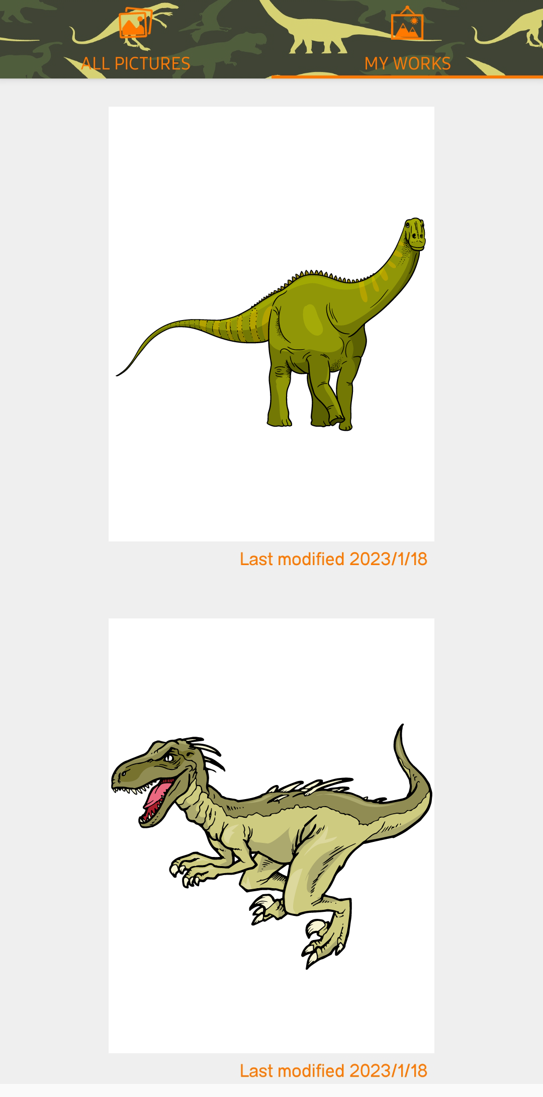 اسکرین شات 8 بازی Dinosaurs Coloring Book Dino