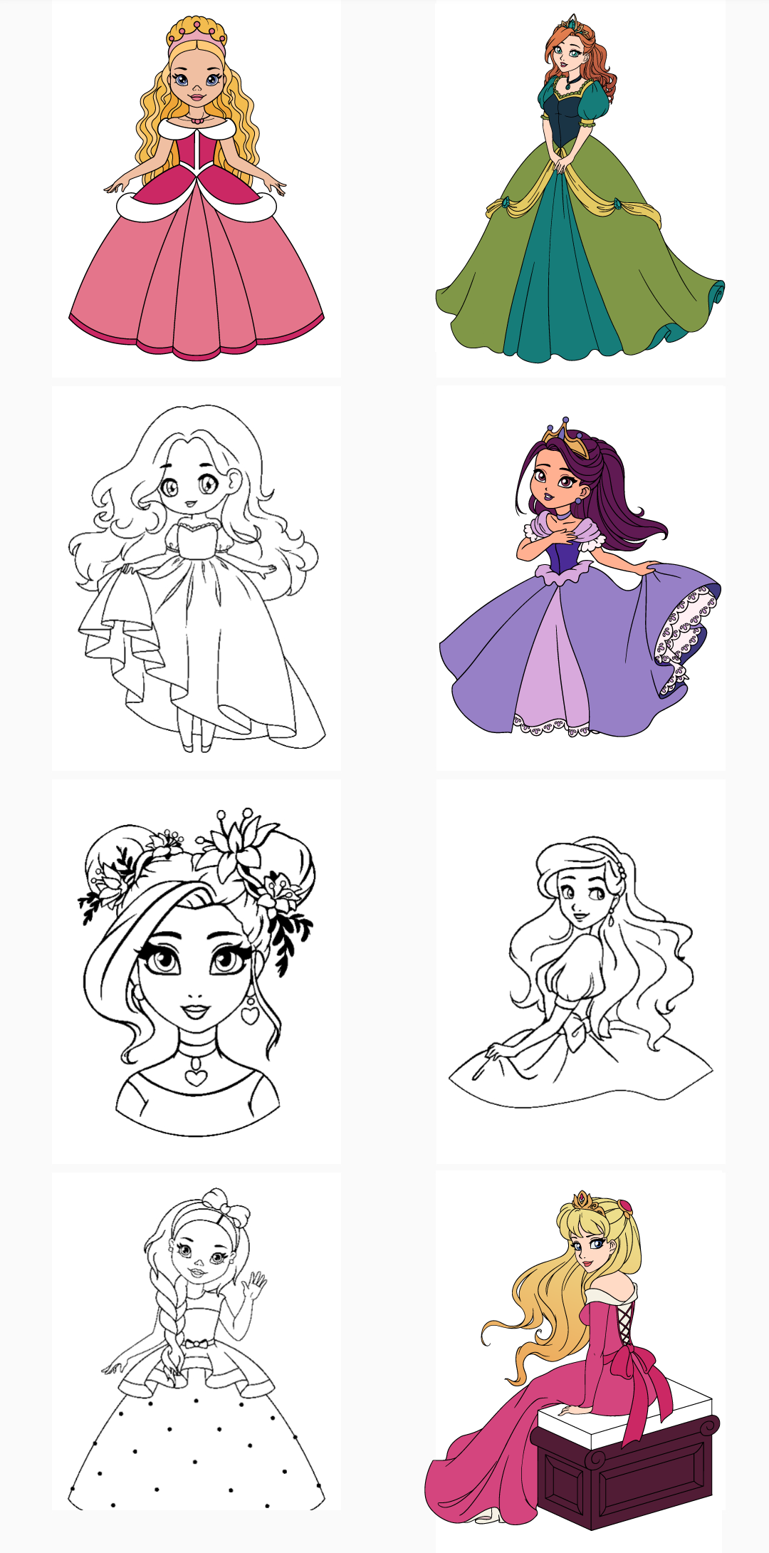 اسکرین شات 7 بازی Princess Coloring Book Game
