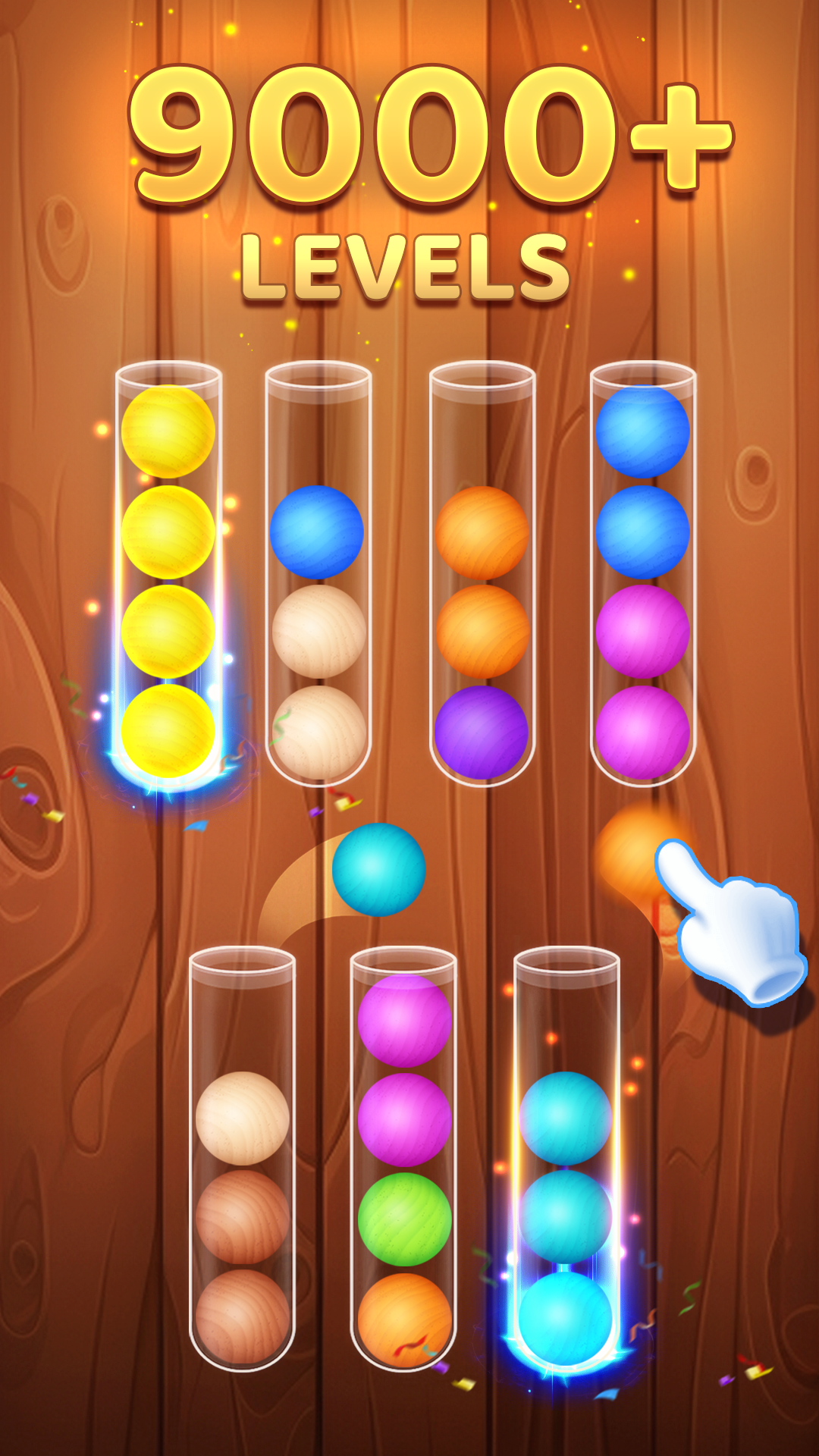 اسکرین شات 2 بازی Color Ball Sort Wooden Puzzle