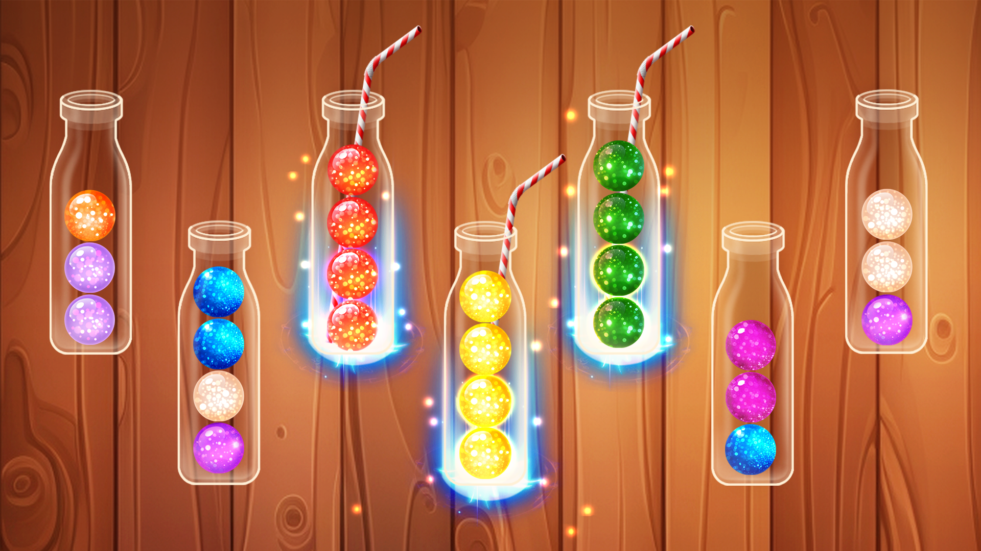 اسکرین شات 1 بازی Color Ball Sort Wooden Puzzle