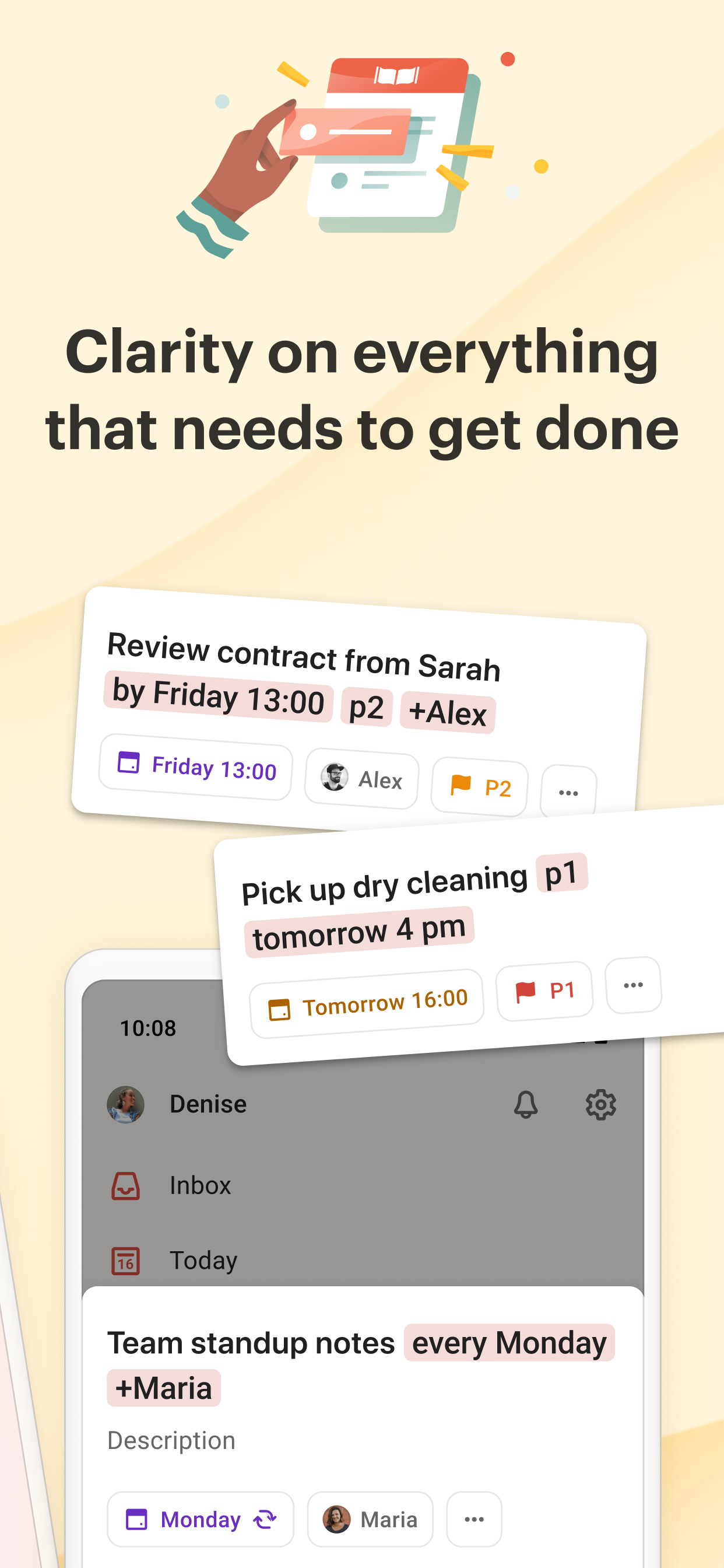 اسکرین شات 2 برنامه Todoist: To Do List & Calendar