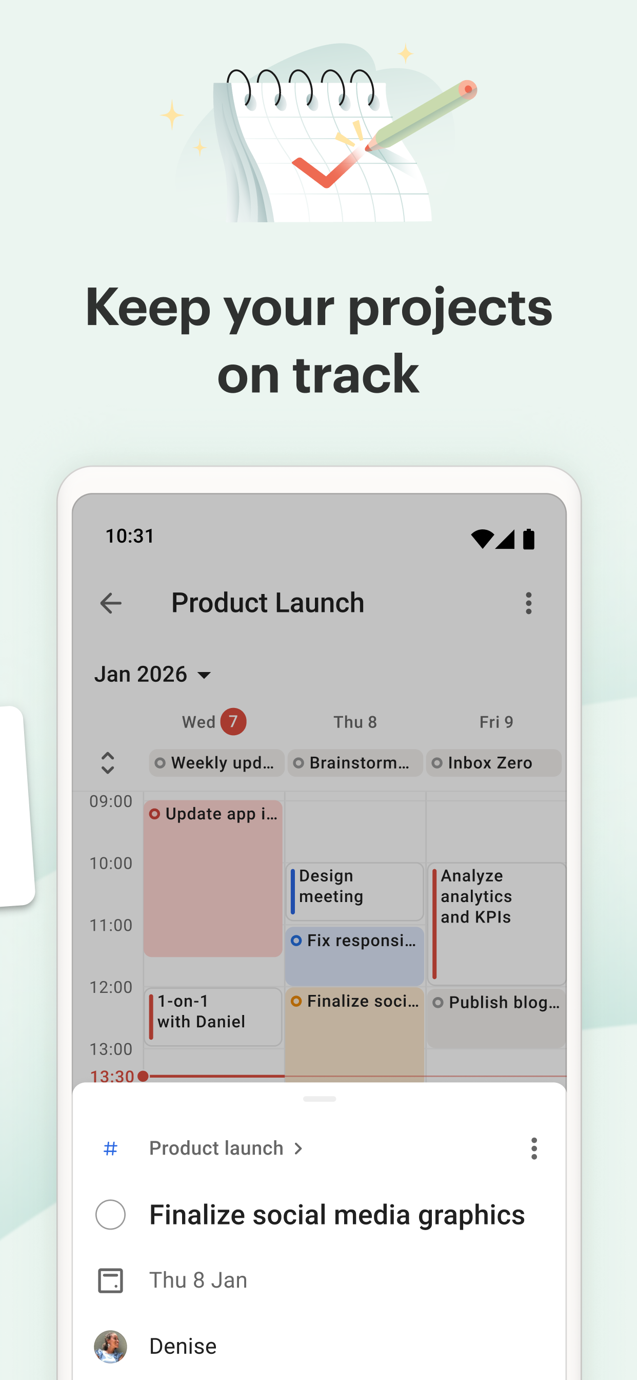 اسکرین شات 3 برنامه Todoist: To Do List & Calendar