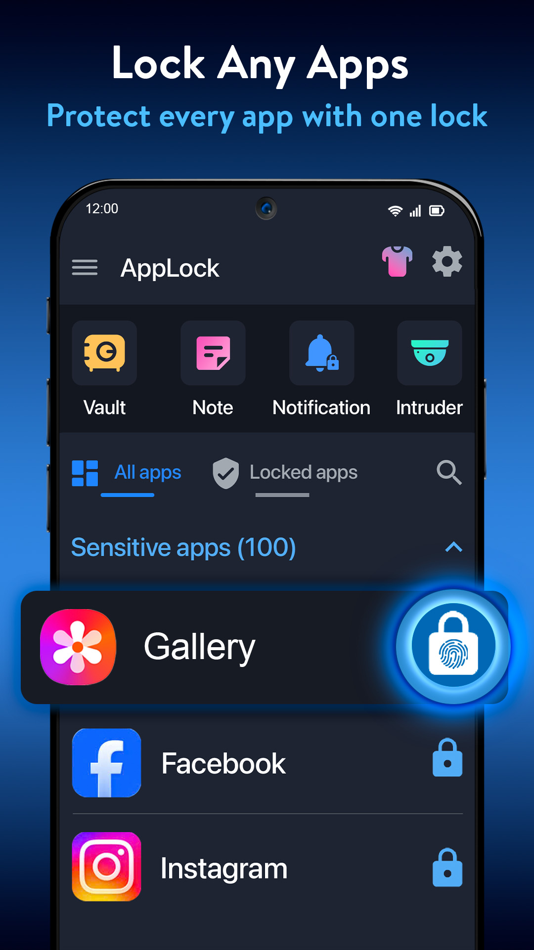 اسکرین شات 1 برنامه Applock
