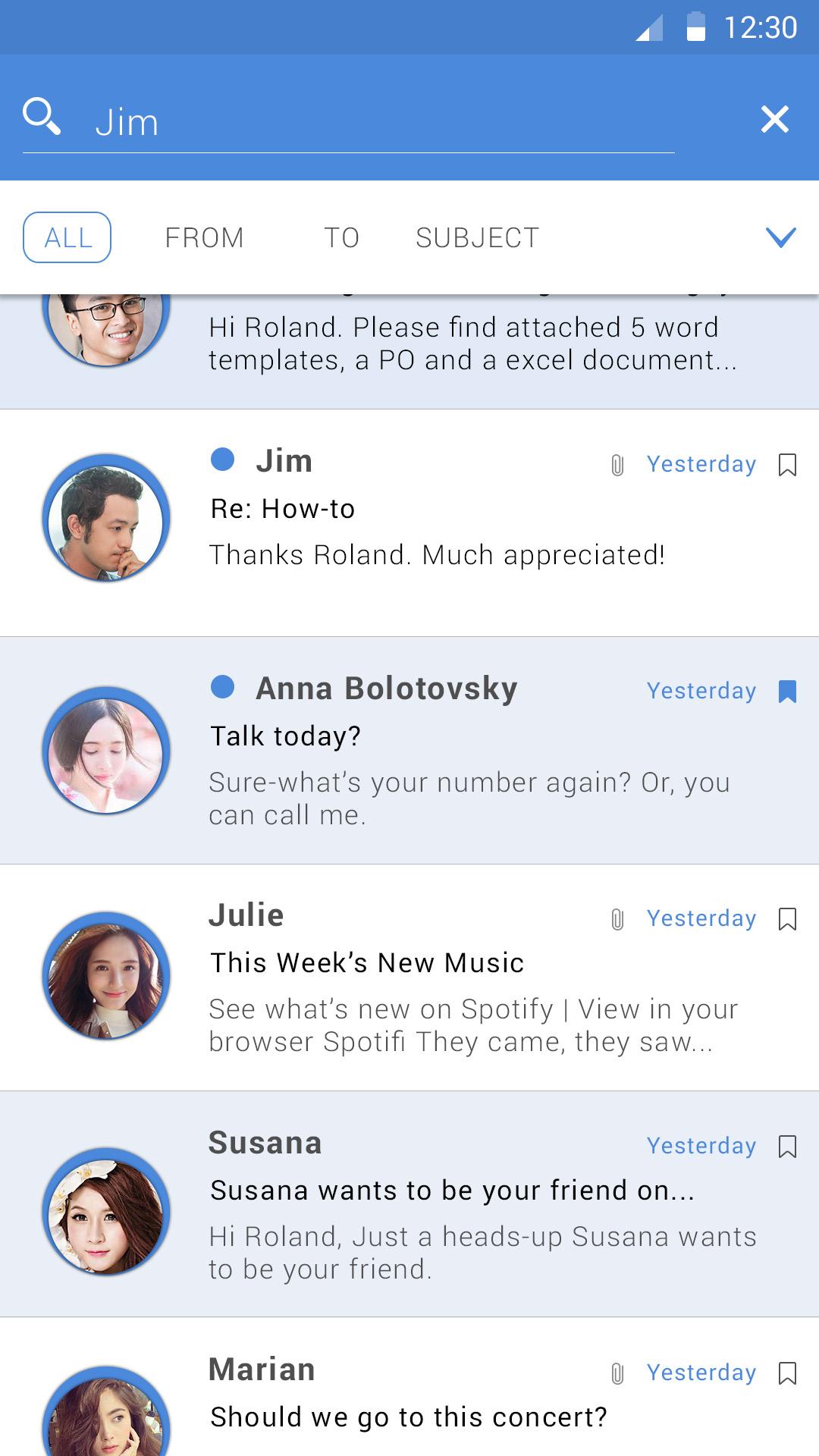 اسکرین شات 1 برنامه Email - Mail Mailbox