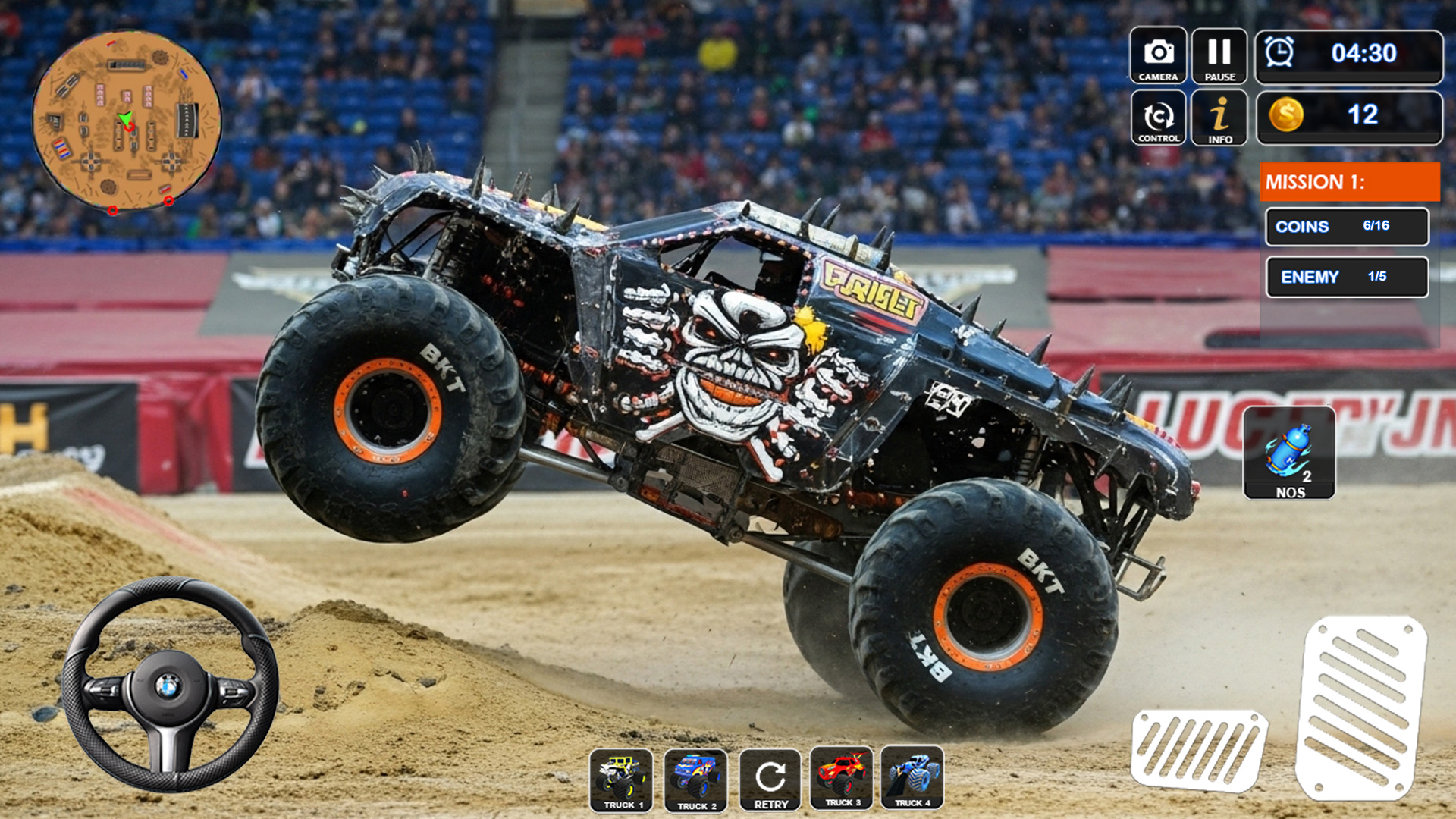 اسکرین شات 6 بازی 4x4 Monster Truck Game - Derby