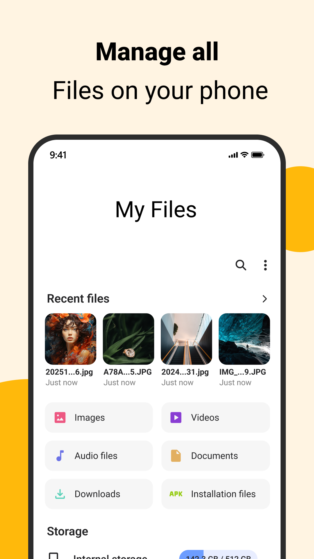 اسکرین شات 1 برنامه My Files - File Manager