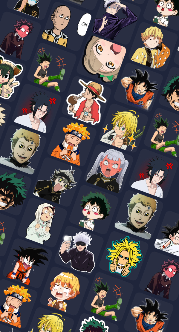اسکرین شات 2 برنامه Anime Stickers for Whatsapp