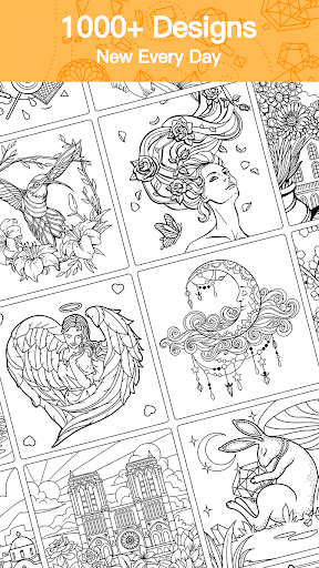 اسکرین شات 2 برنامه Adult Coloring Book Premium