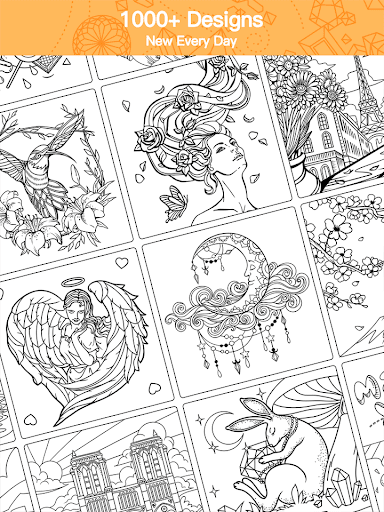 اسکرین شات 7 برنامه Adult Coloring Book Premium