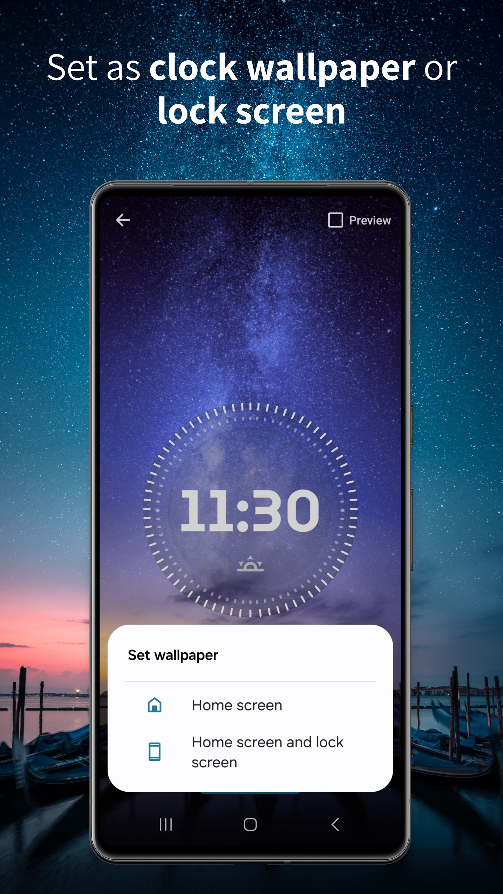 اسکرین شات 5 برنامه Clock Live Wallpaper