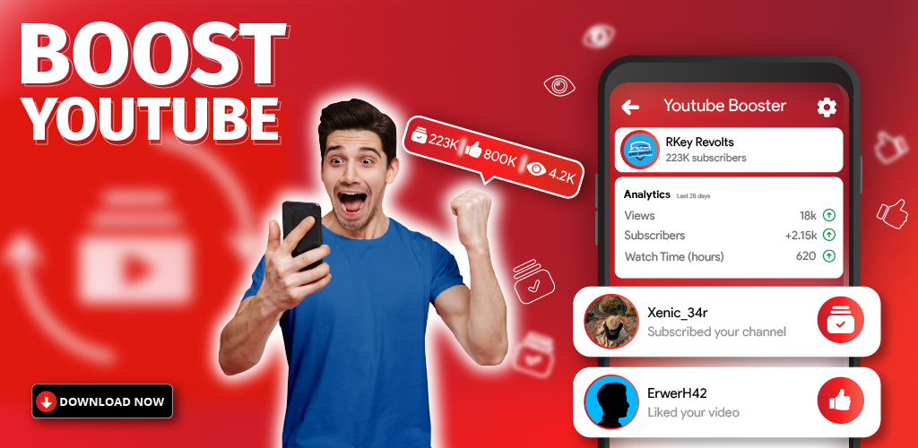 اسکرین شات 1 برنامه Sub4Sub Booster Subs View Like