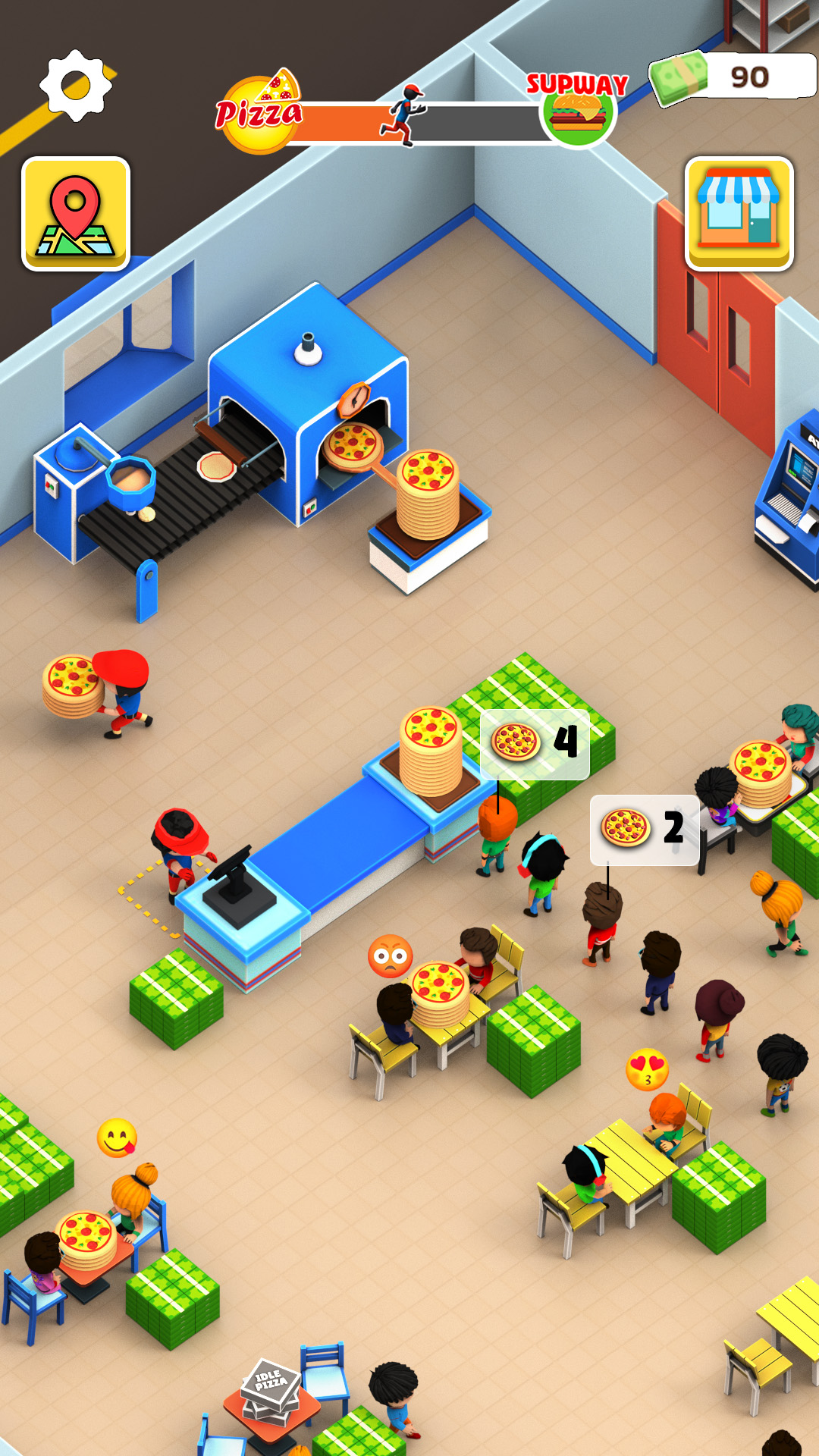 اسکرین شات 1 بازی Idle Pizza Restaurant