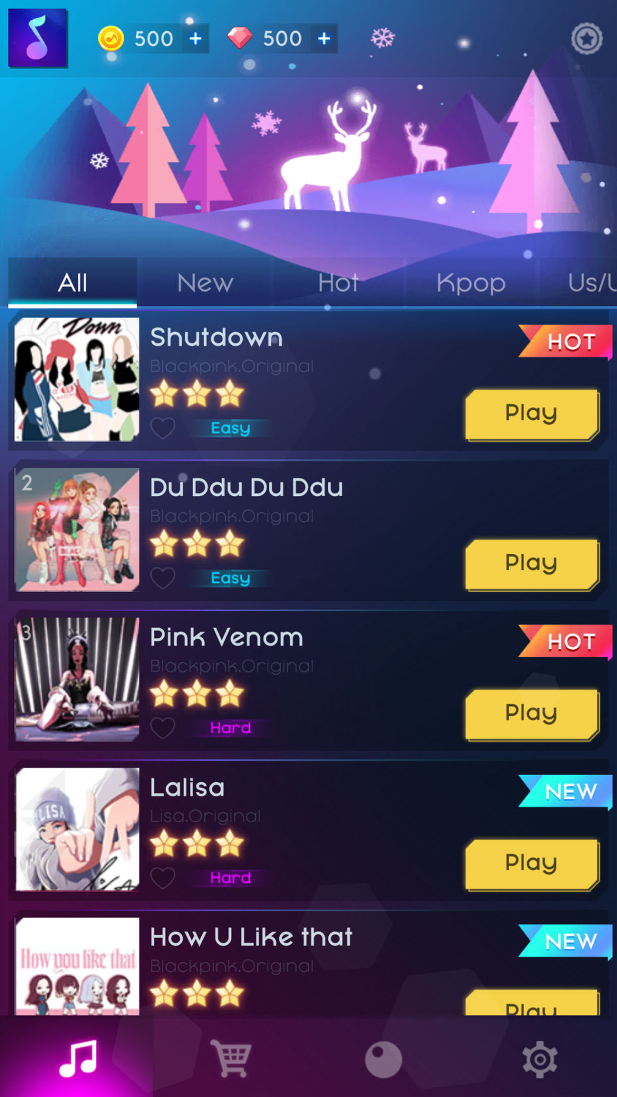 اسکرین شات 1 بازی Blink Hop: Tiles & Blackpink!