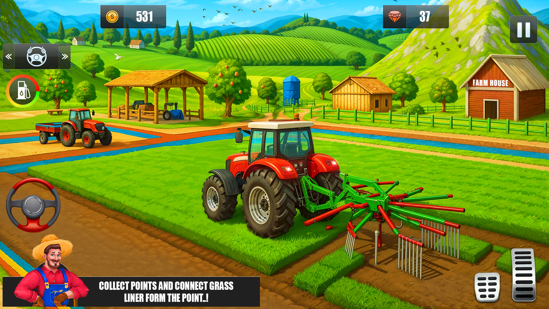 اسکرین شات 1 بازی Real Tractor Driving Game