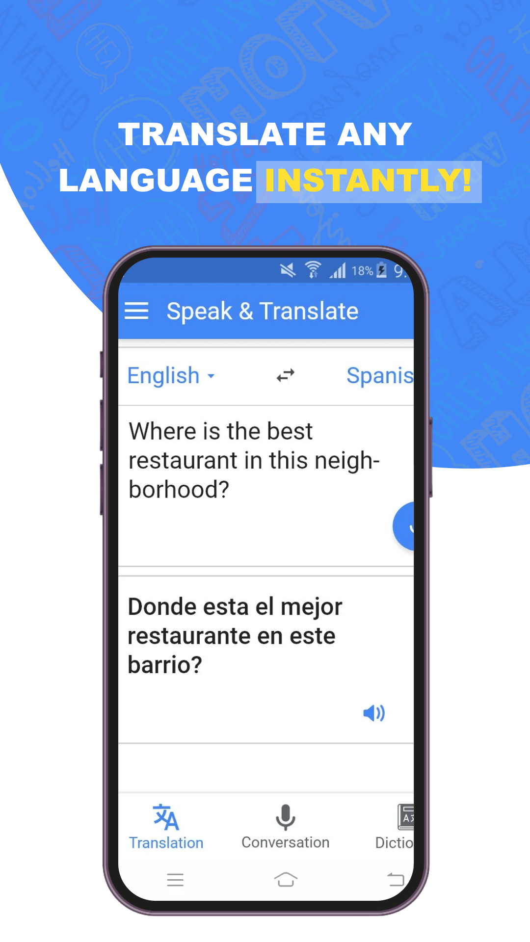 اسکرین شات 2 برنامه Translate All Languages