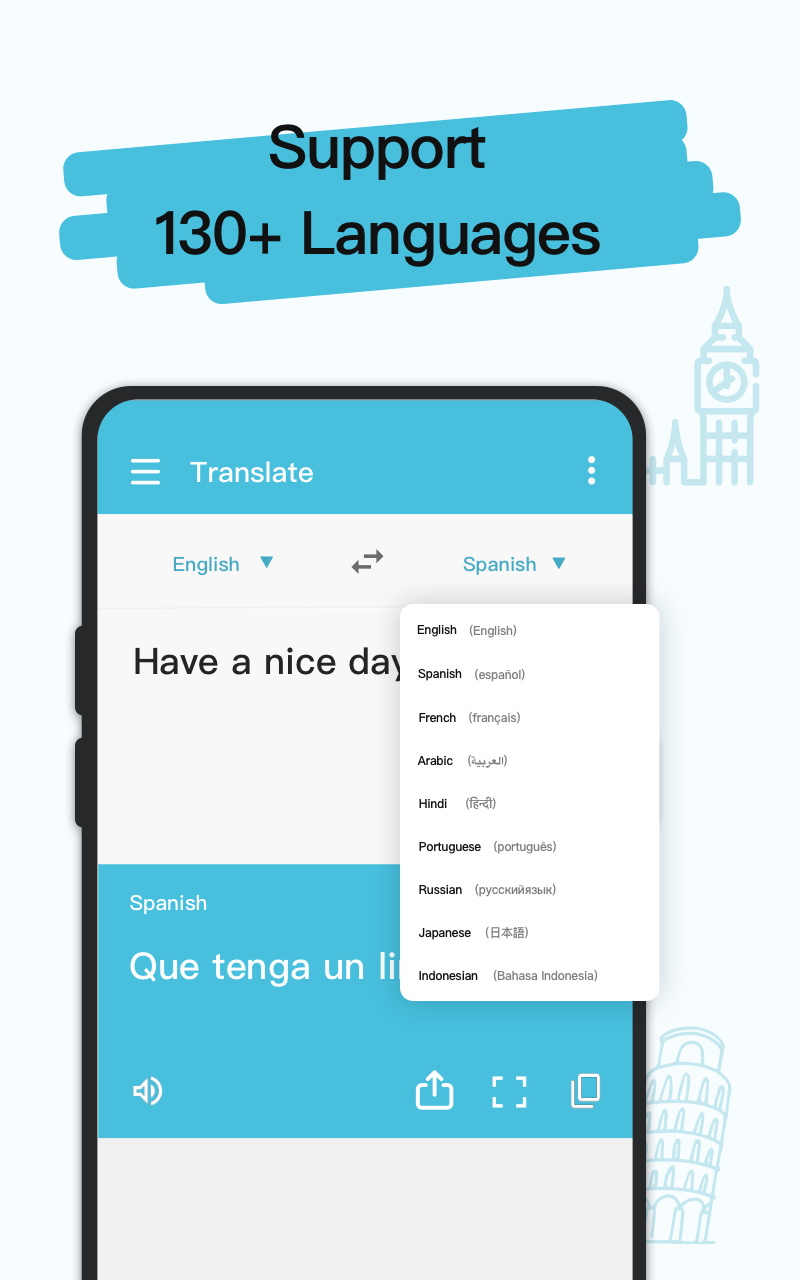 اسکرین شات 2 برنامه Global Translator - Languages