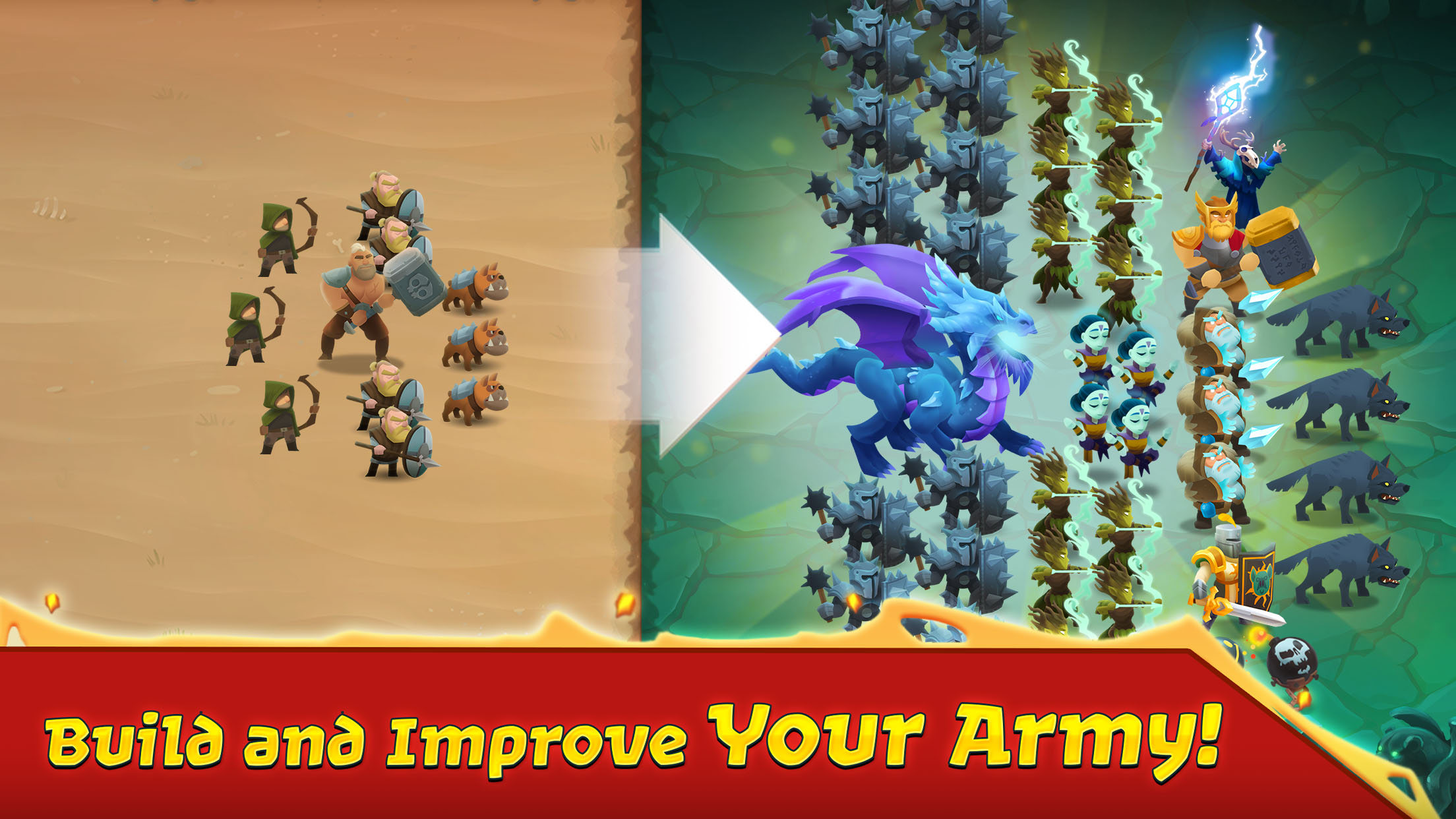 اسکرین شات 2 بازی Battle Legion: Mass Troops RPG