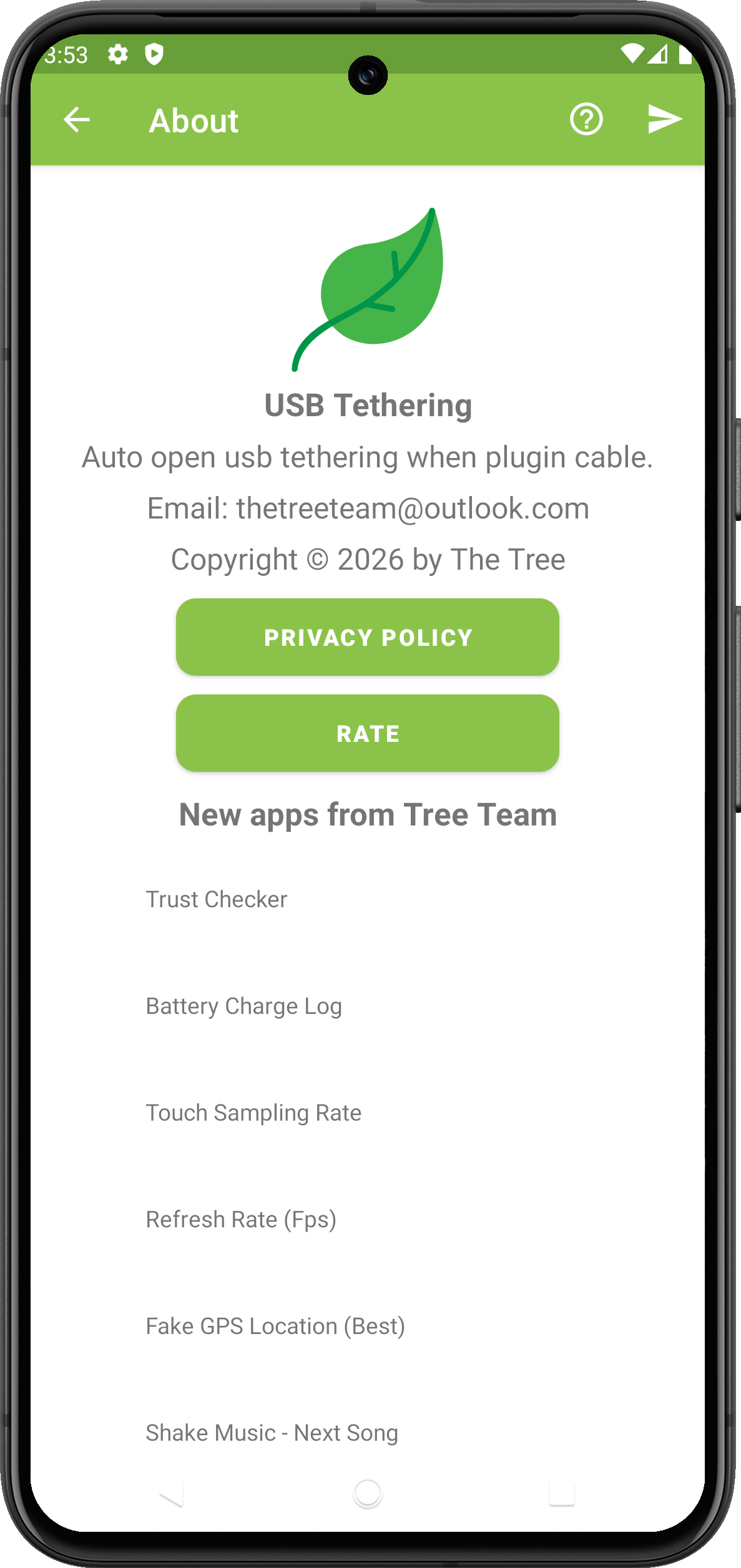 اسکرین شات 4 برنامه Auto USB Tethering