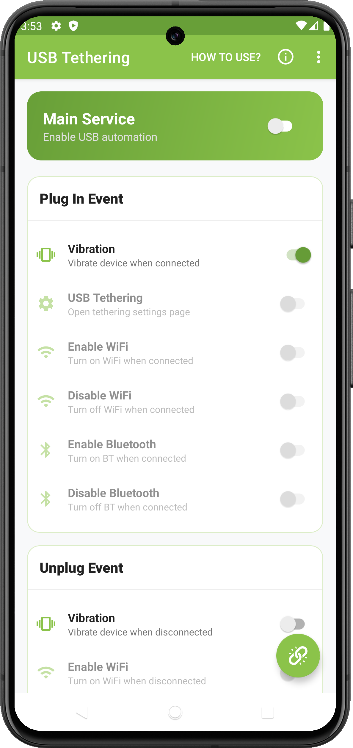 اسکرین شات 3 برنامه Auto USB Tethering