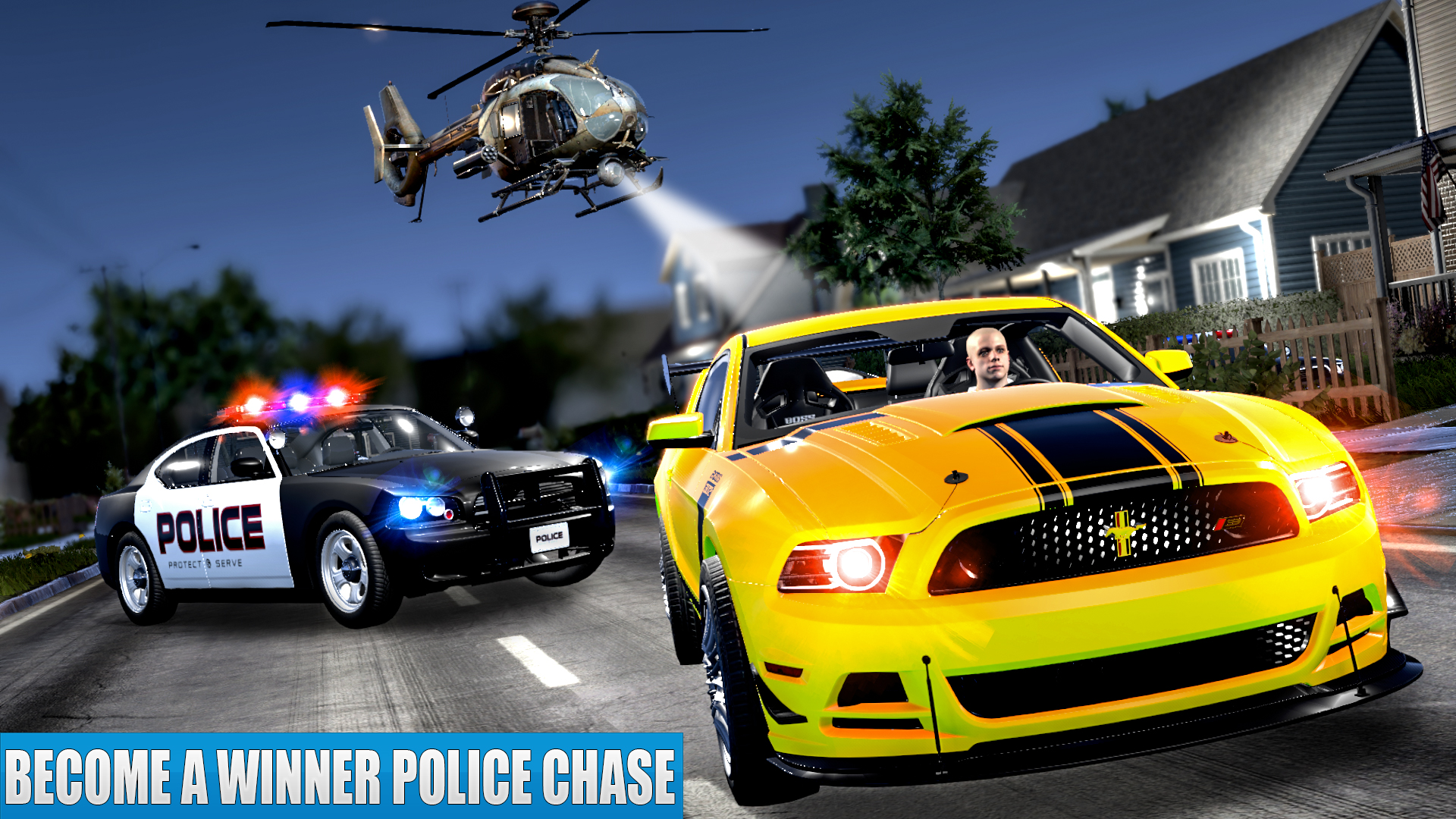 اسکرین شات 1 برنامه US Police Car driving Chase 3D