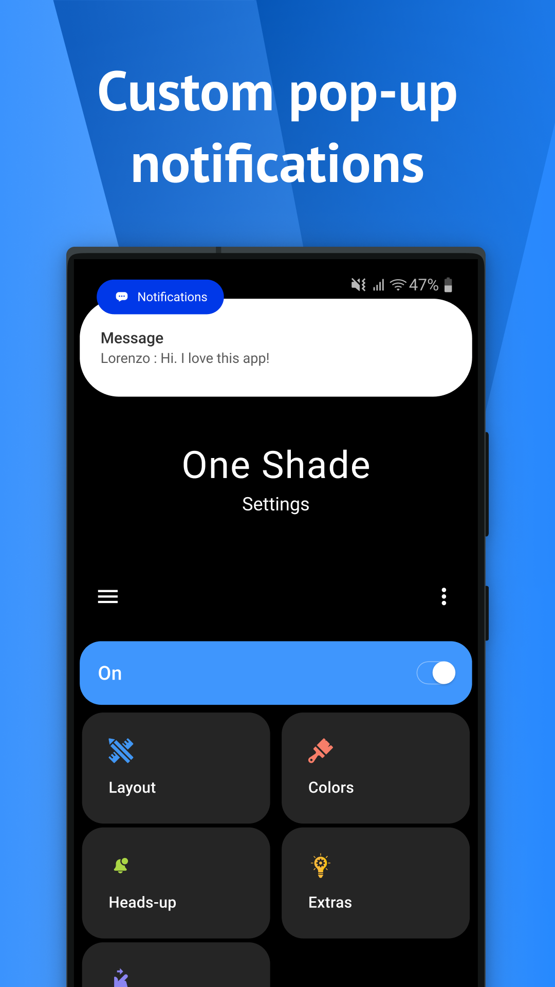 اسکرین شات 7 برنامه One Shade: Custom Notification