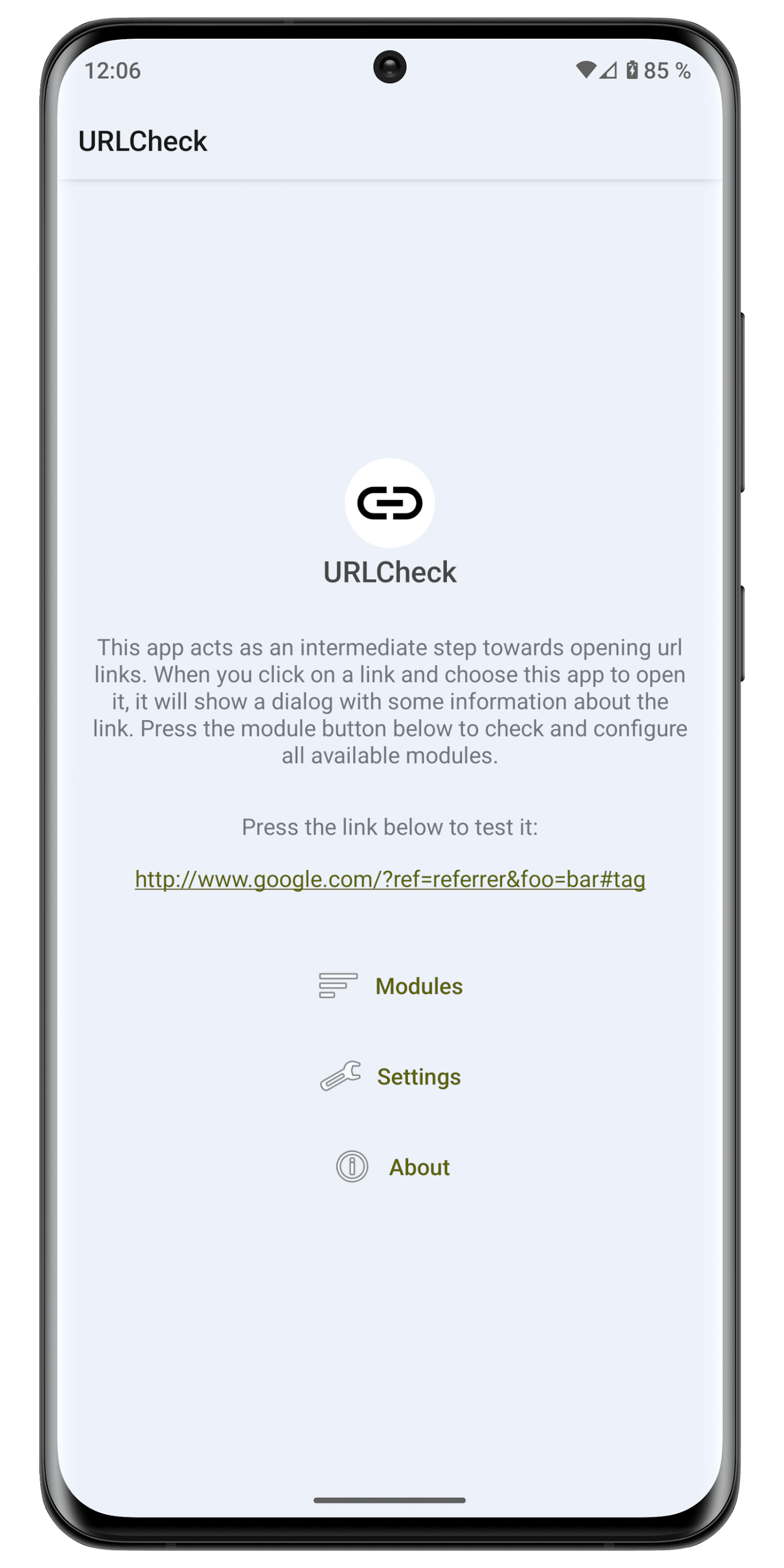 اسکرین شات 1 برنامه URLCheck