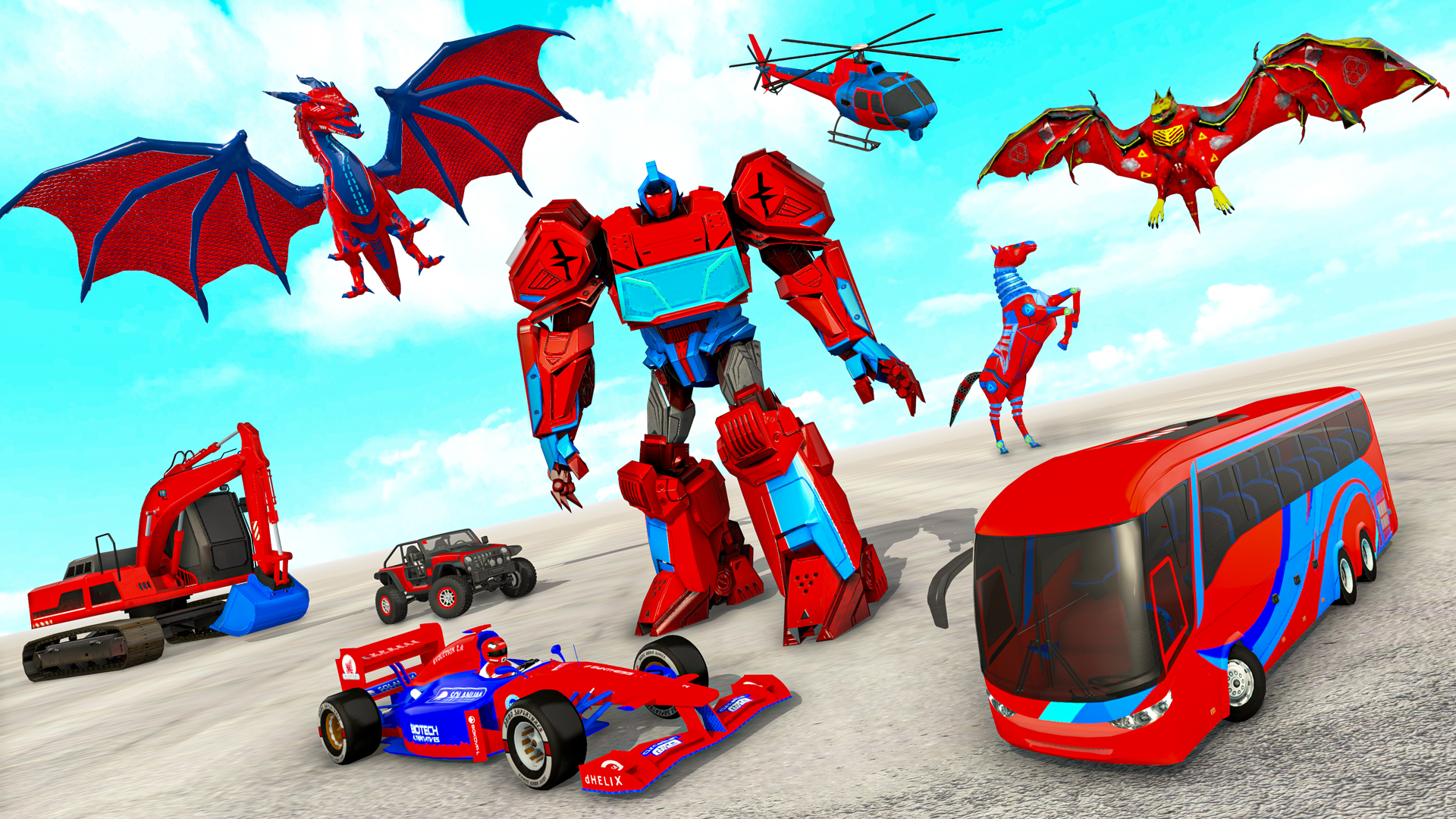 اسکرین شات 1 بازی Multi Robot Car Transform Bat