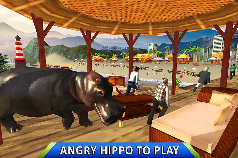 اسکرین شات 6 برنامه Wild Hippo Beach Simulator